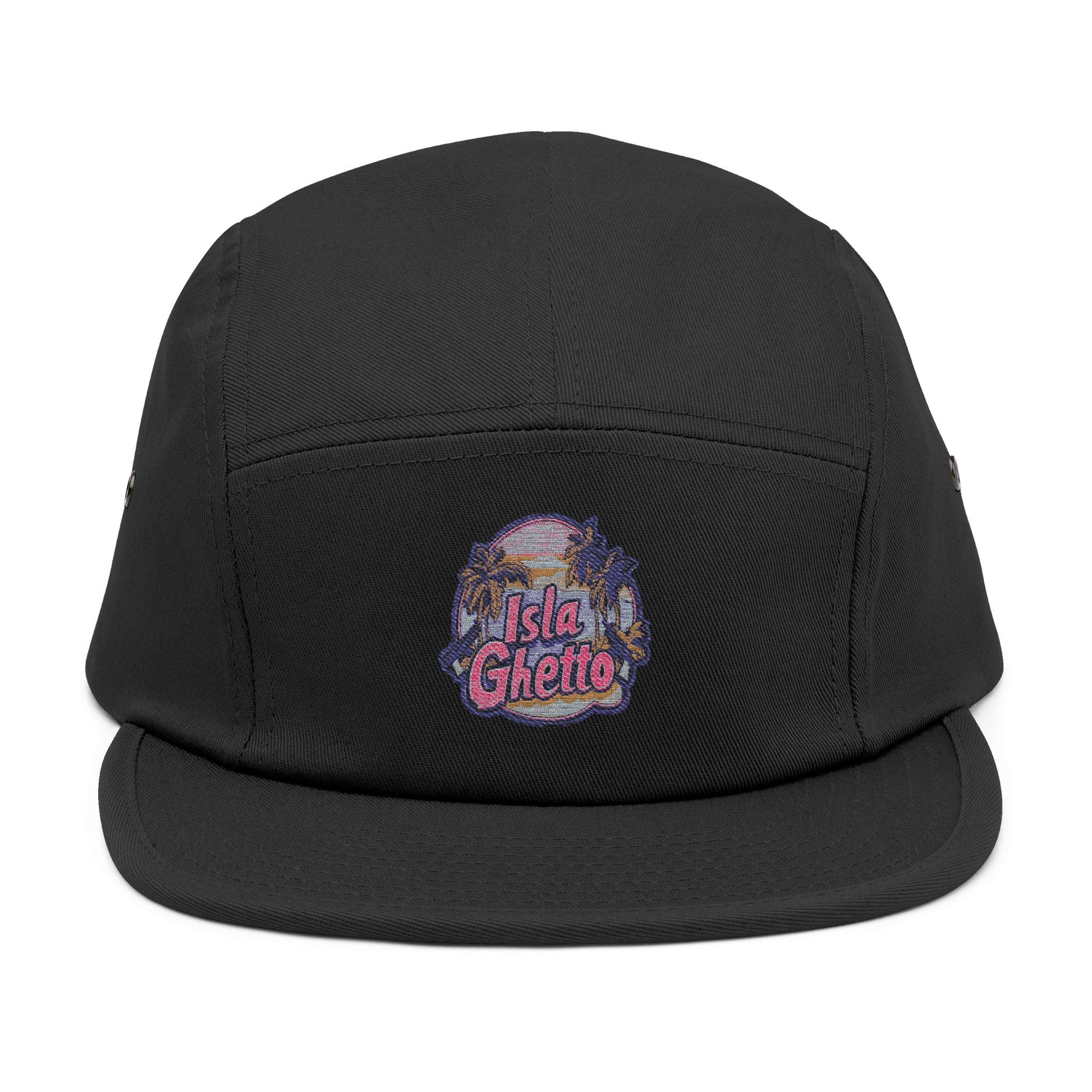 Embroidered Isla Ghetto 5 Panel Cap