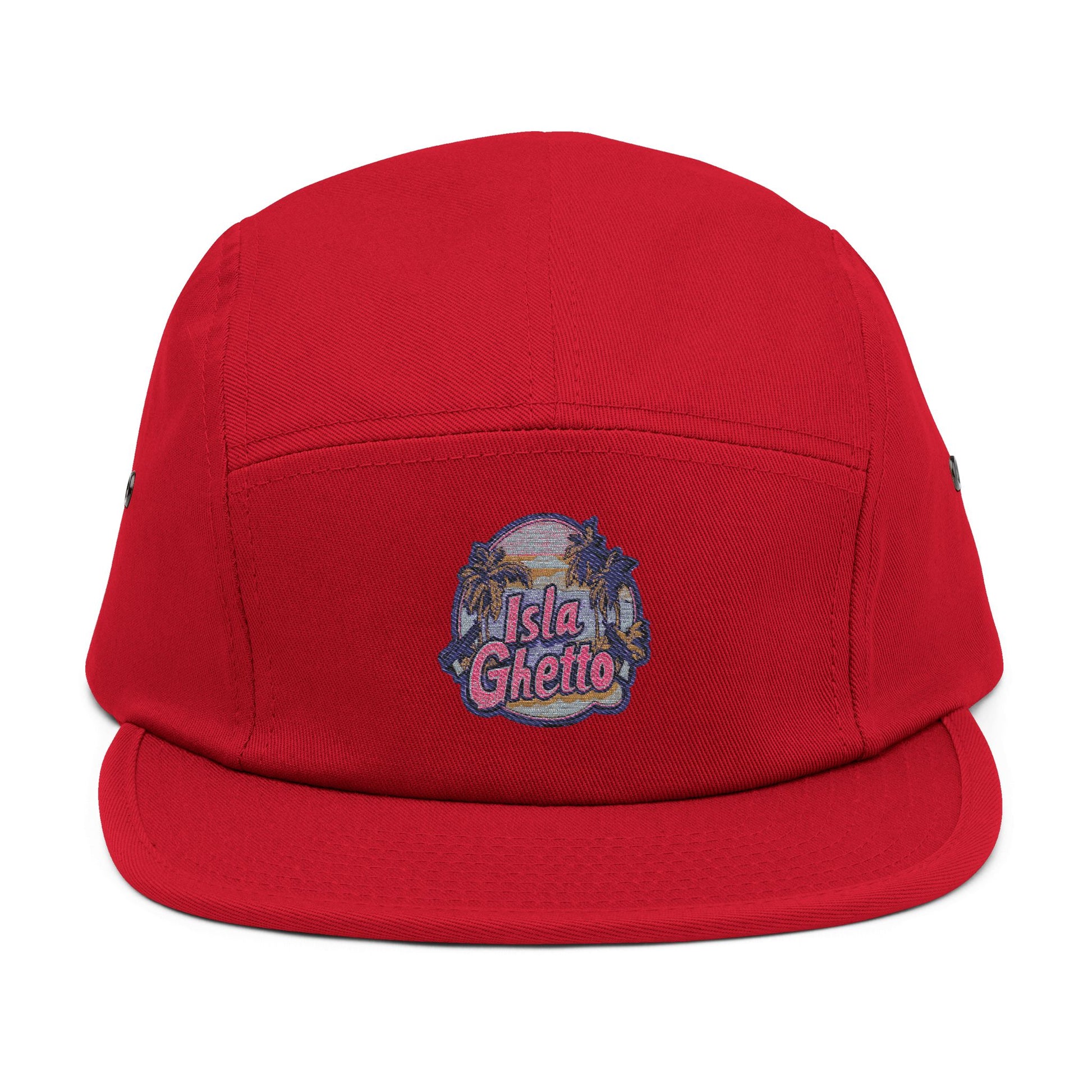 Embroidered Isla Ghetto 5 Panel Cap