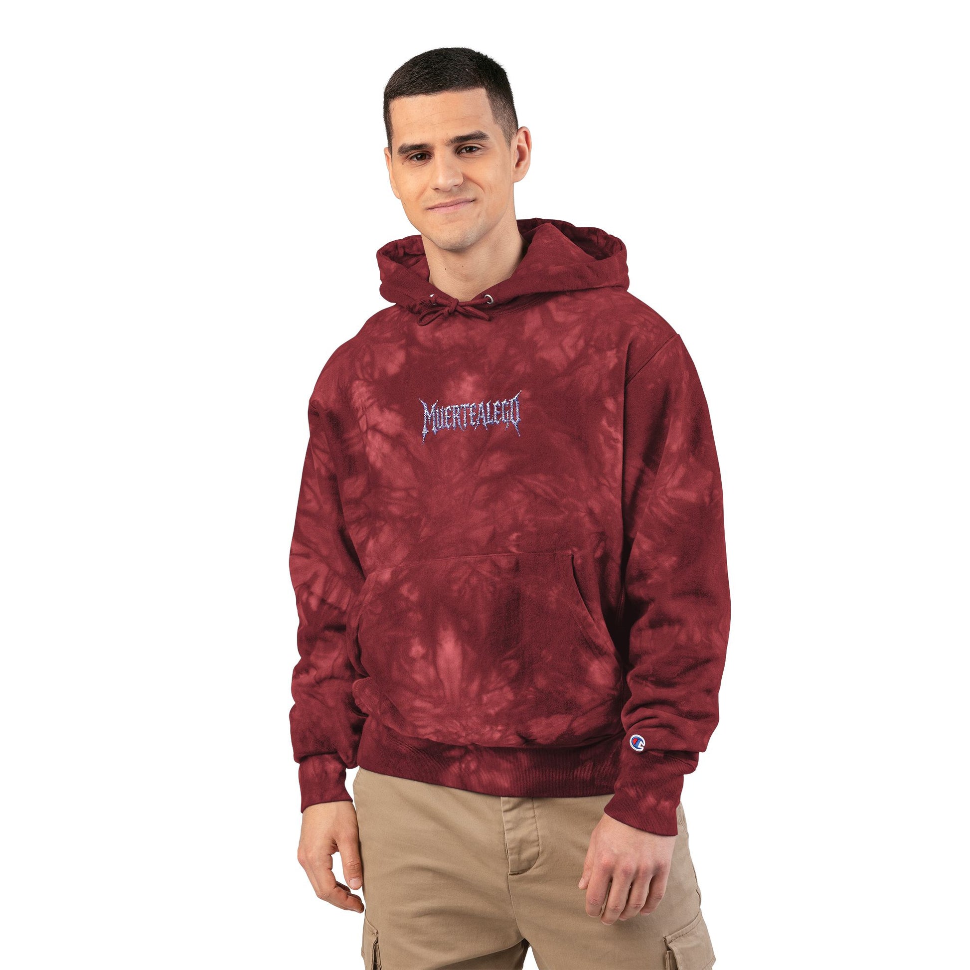 Embroidered MUERTEALEGO Tie-Dye Hoodie