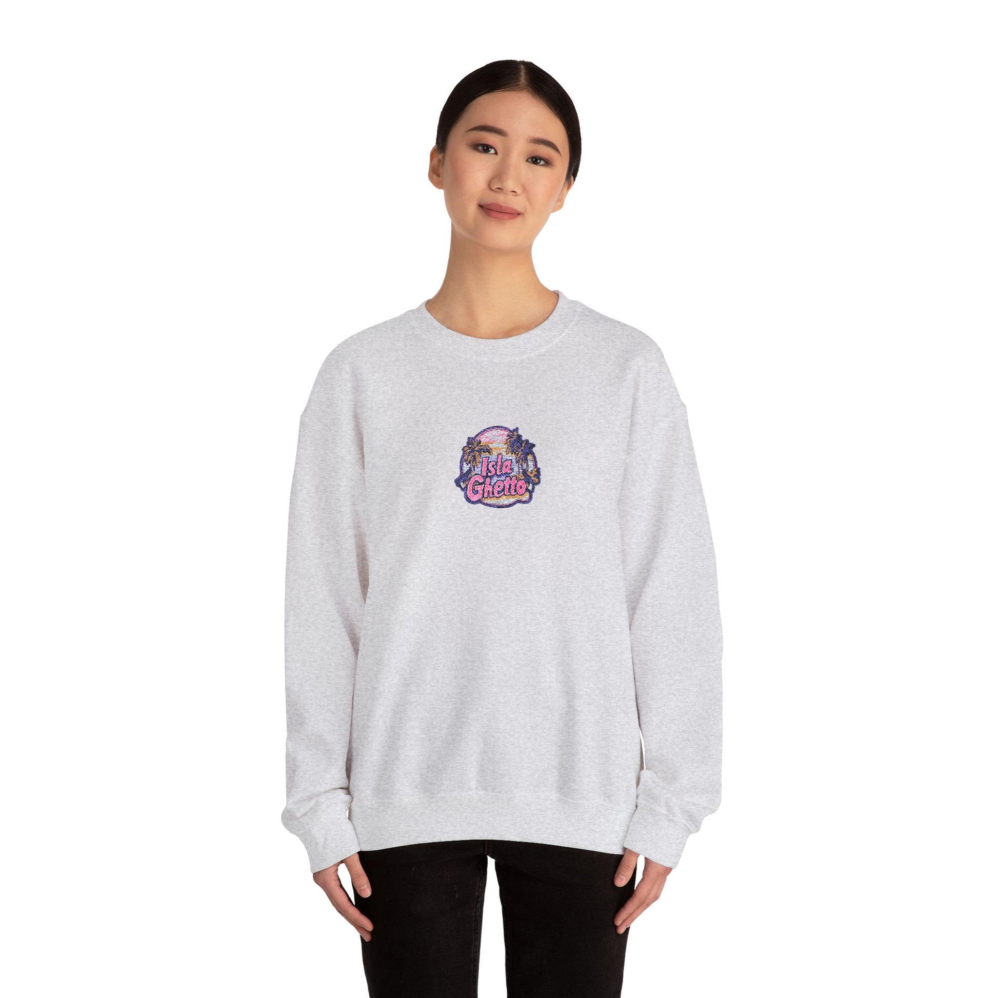 Isla Ghetto - Embroidered Crewneck Sweatshirt
