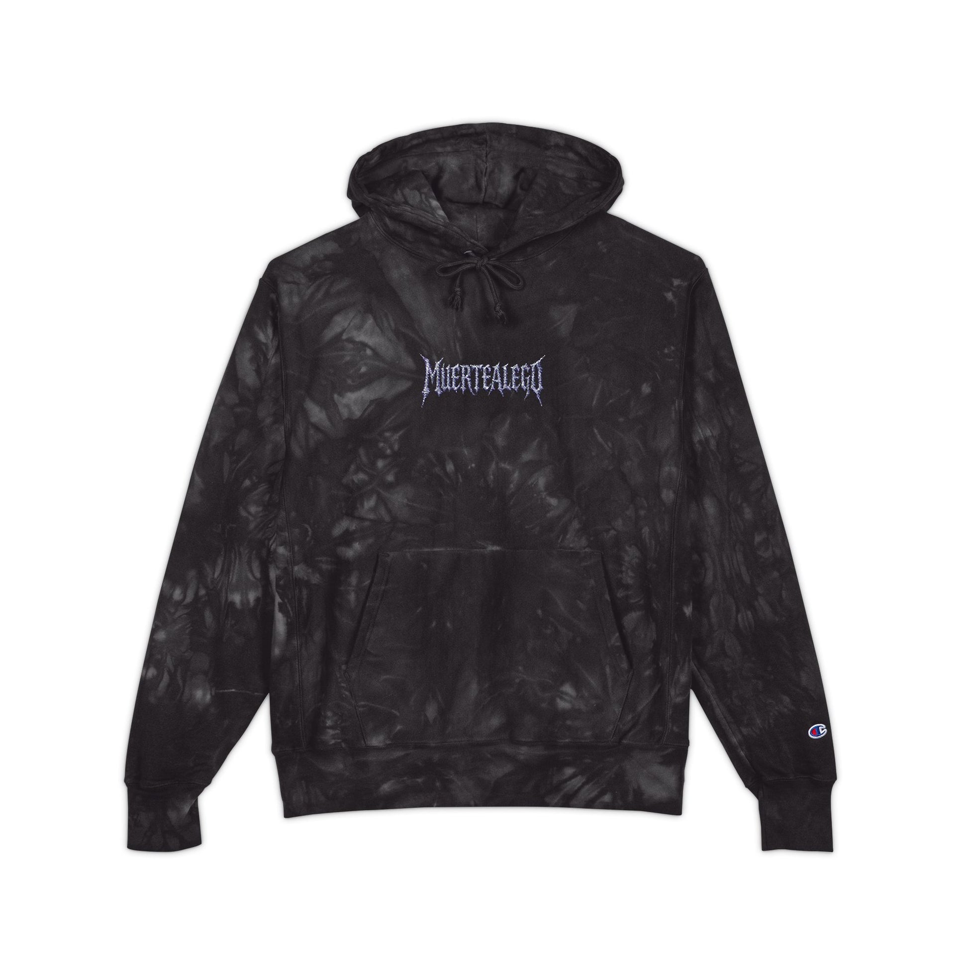 Embroidered MUERTEALEGO Tie-Dye Hoodie