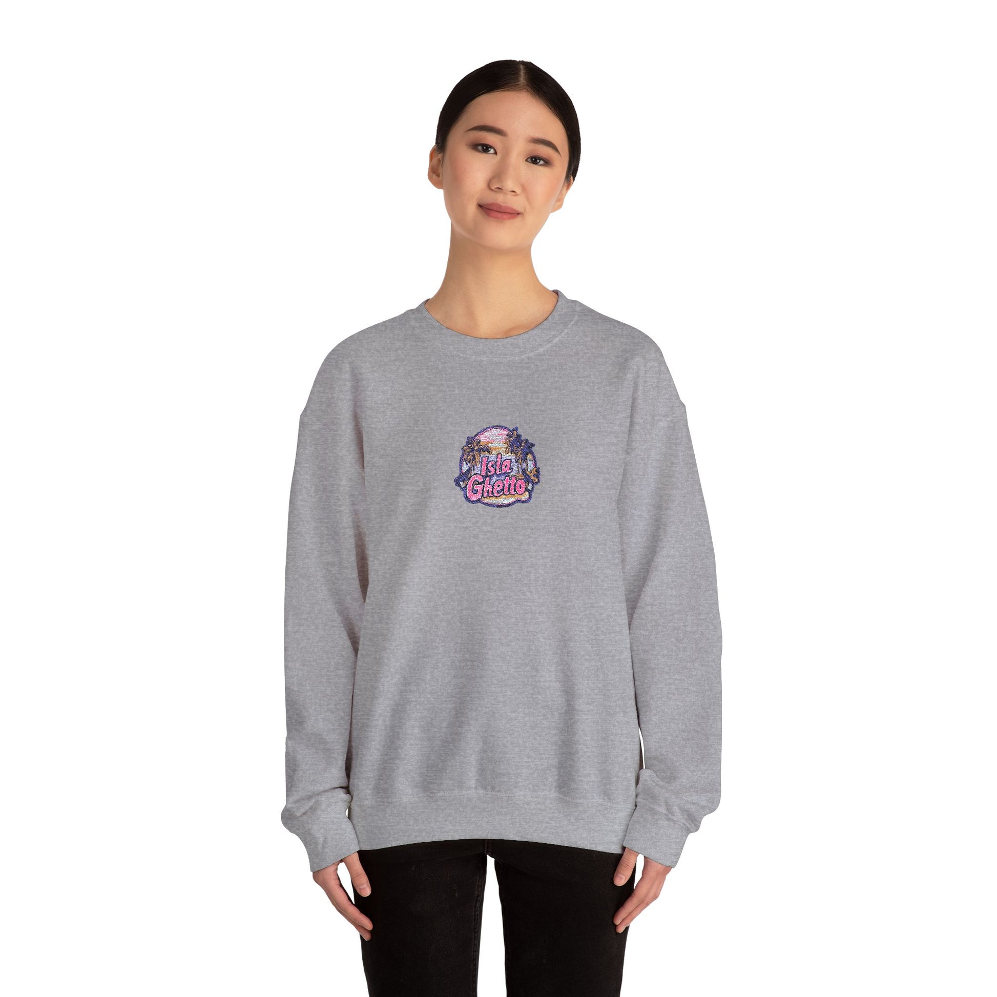 Isla Ghetto - Embroidered Crewneck Sweatshirt