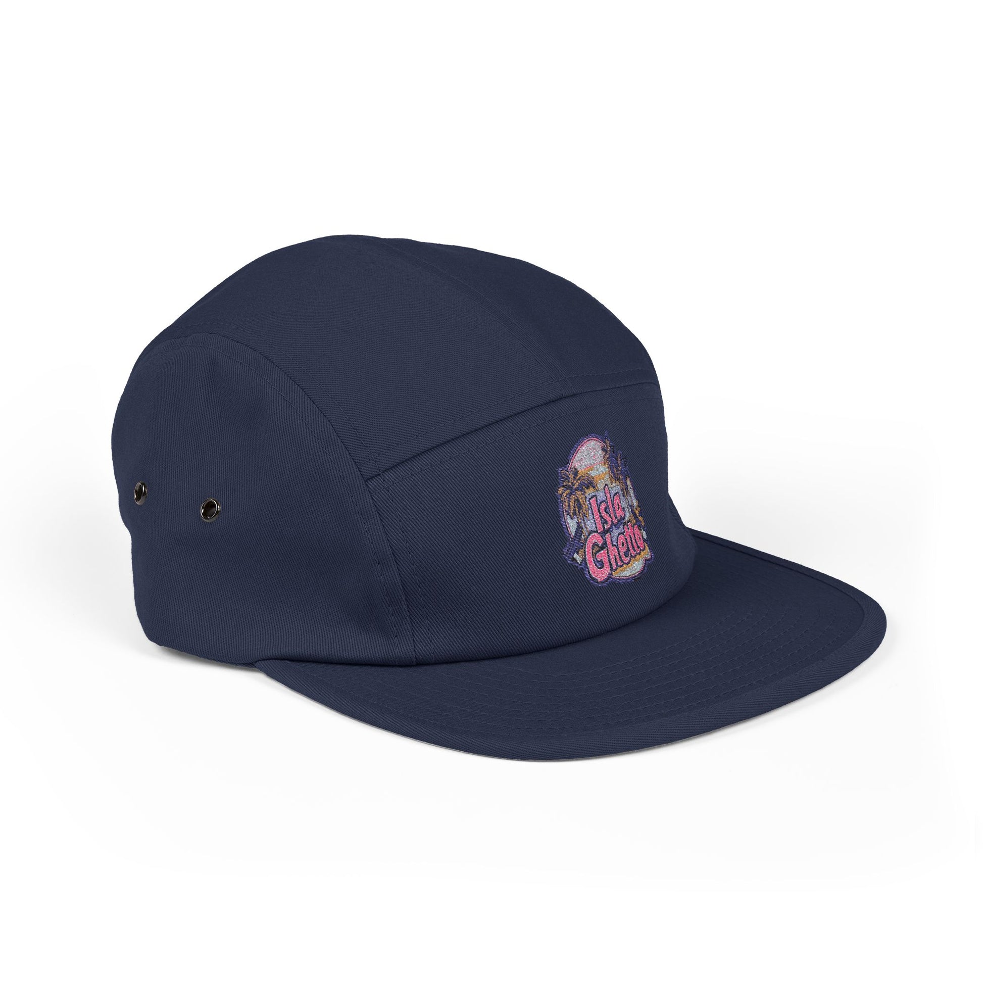 Embroidered Isla Ghetto 5 Panel Cap