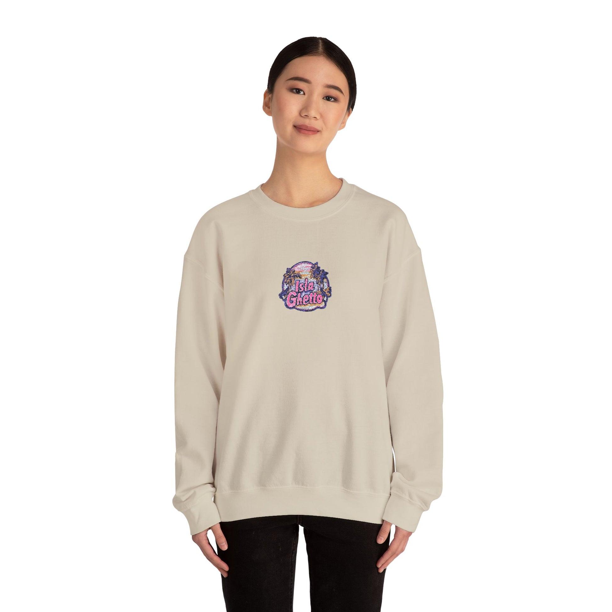 Isla Ghetto - Embroidered Crewneck Sweatshirt