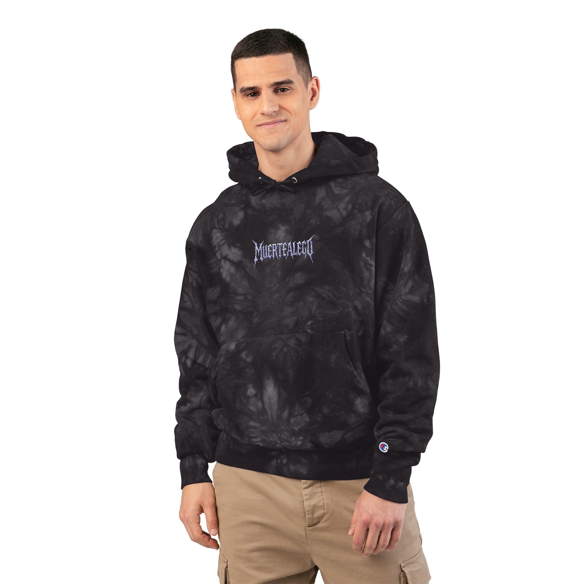 Embroidered MUERTEALEGO Tie-Dye Hoodie