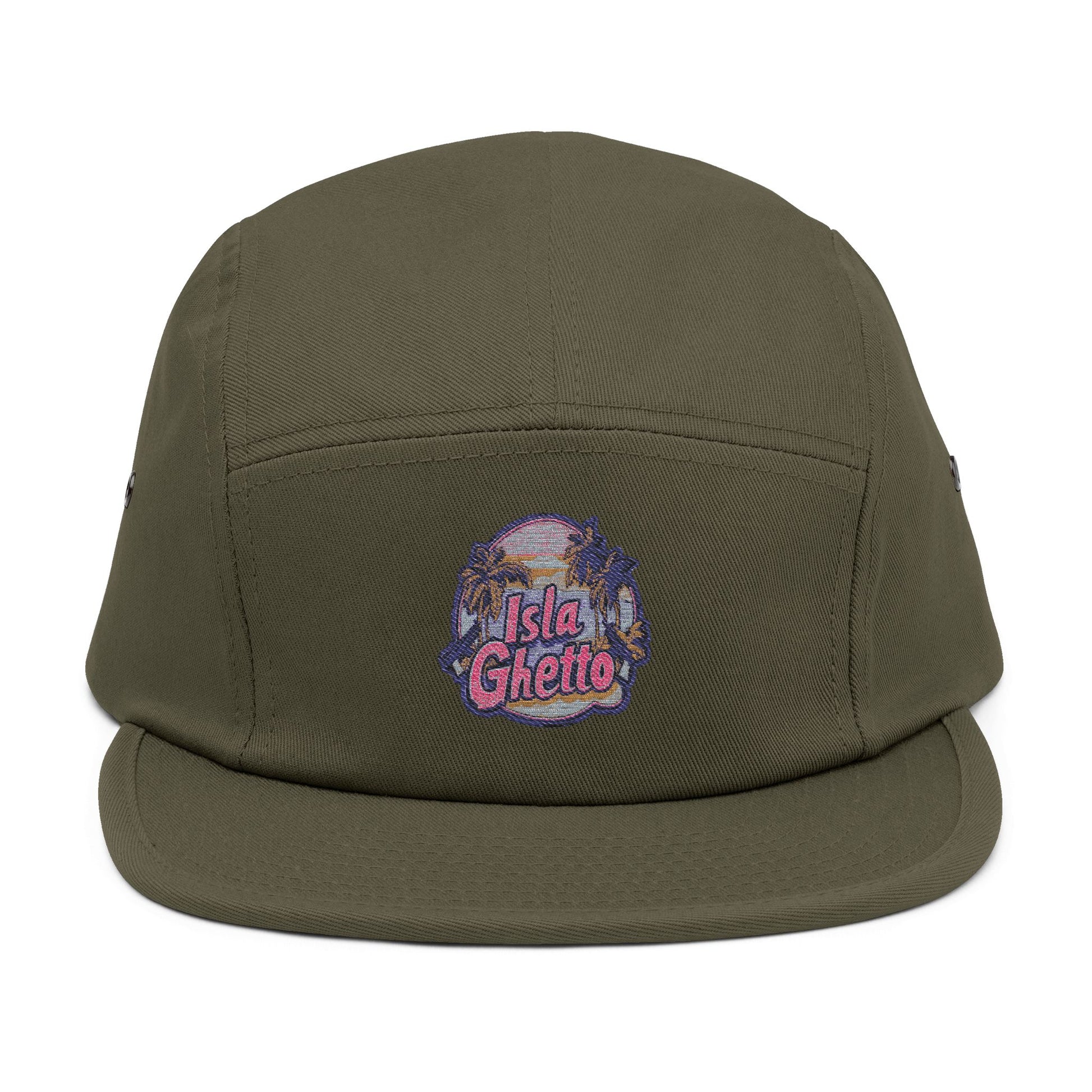 Embroidered Isla Ghetto 5 Panel Cap