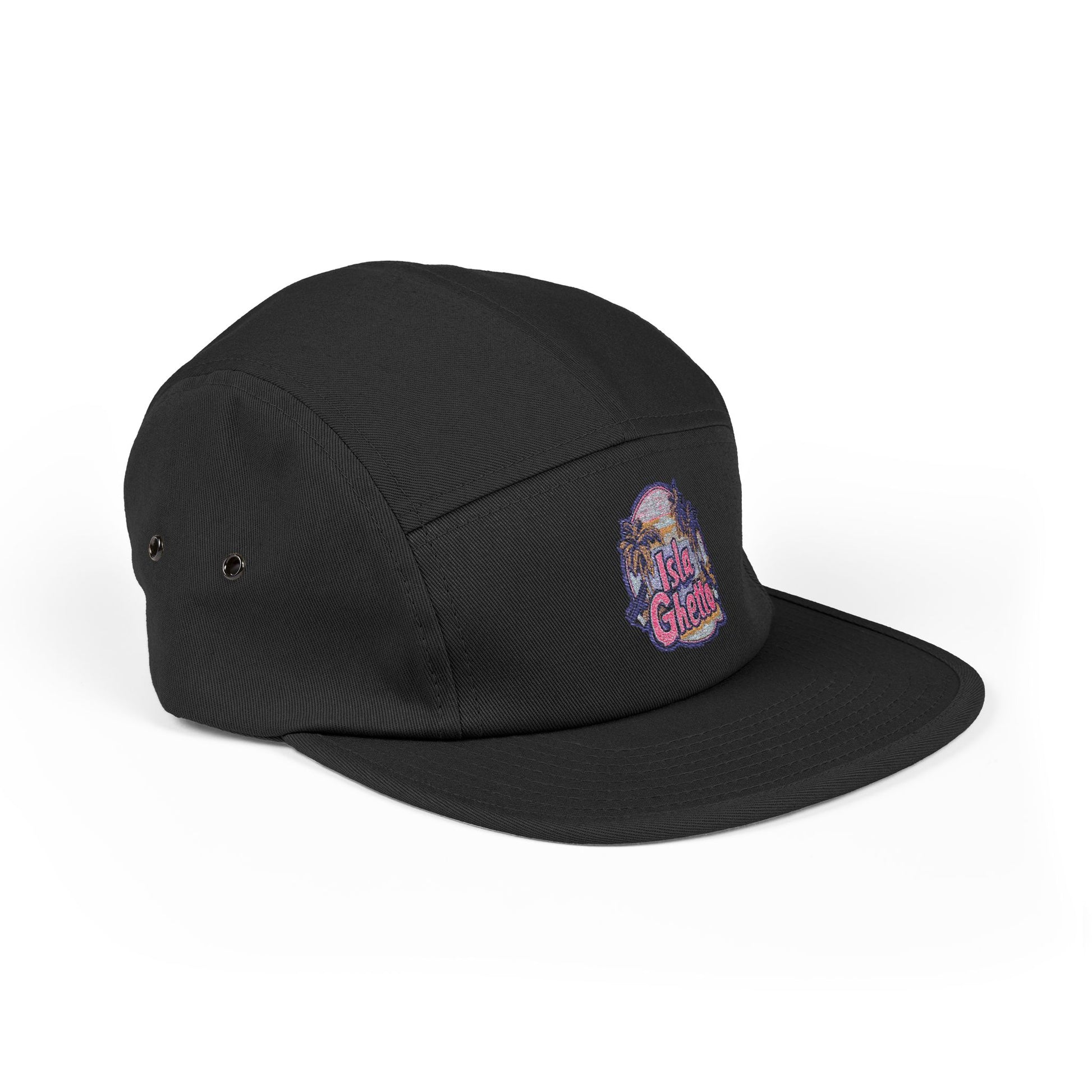 Embroidered Isla Ghetto 5 Panel Cap