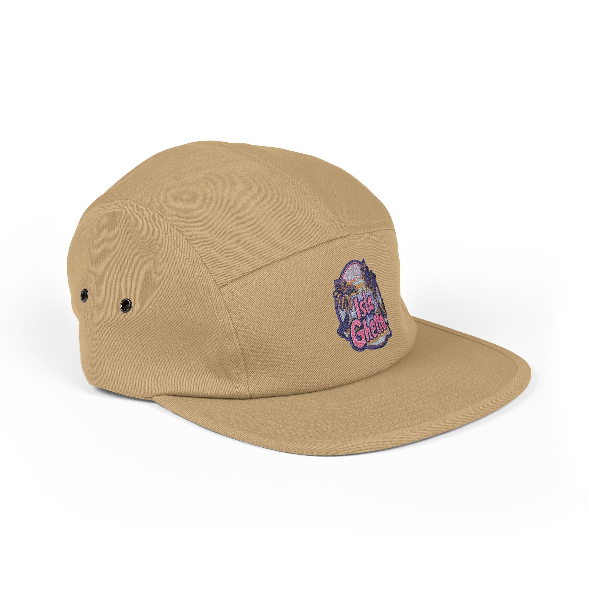 Embroidered Isla Ghetto 5 Panel Cap