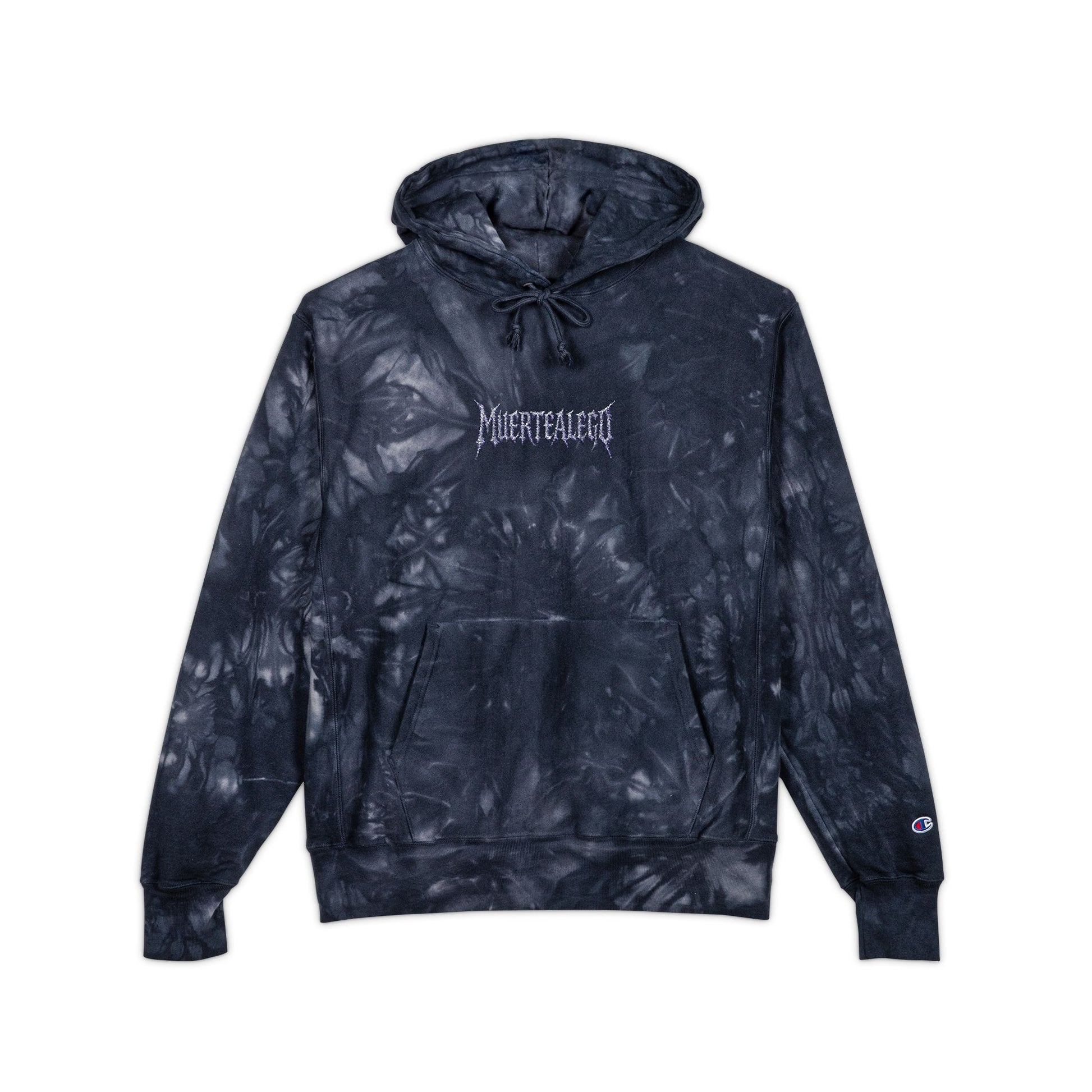 Embroidered MUERTEALEGO Tie-Dye Hoodie