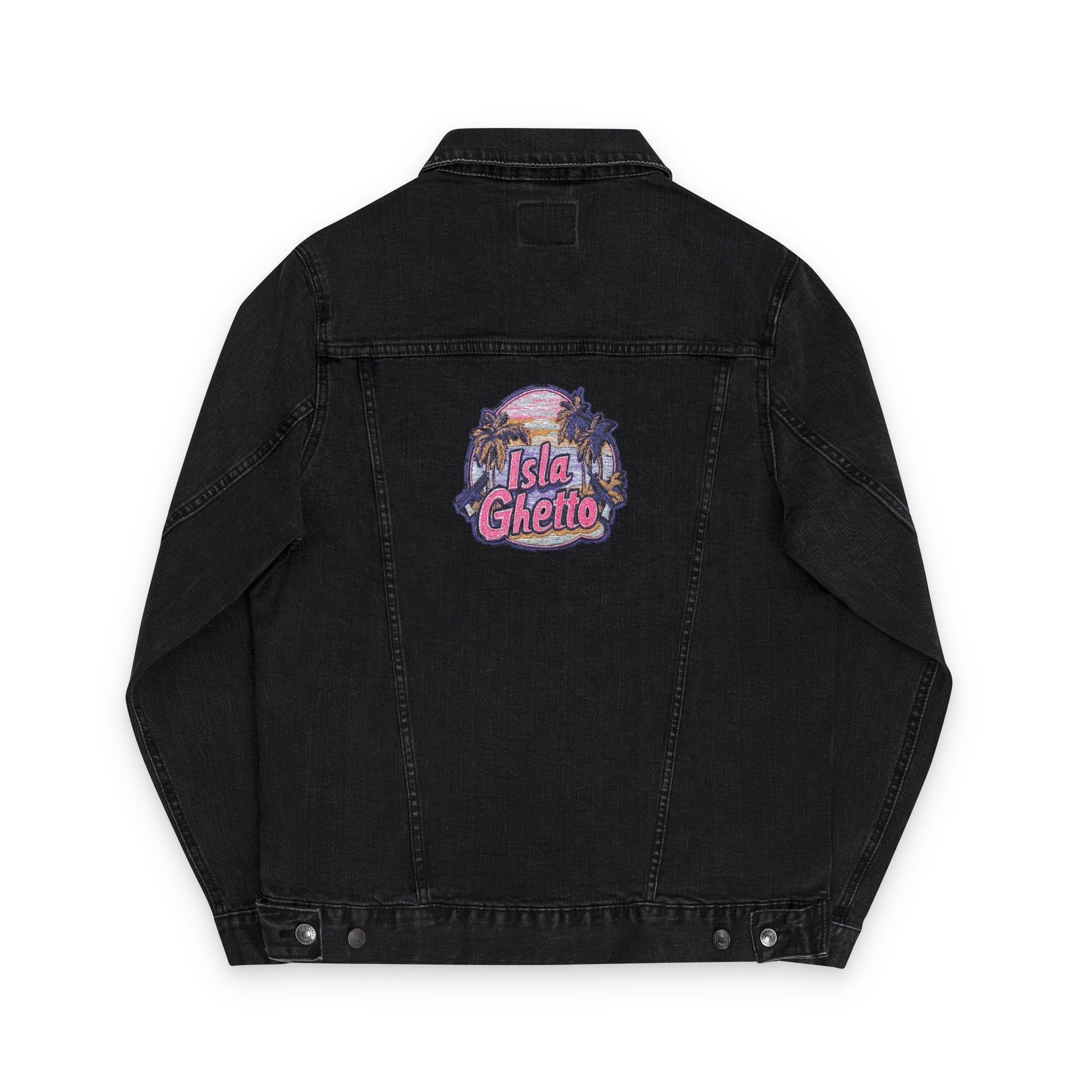 Stylish Embroidered Denim Jacket - ISLA GHETTO "Dime Que Fui Yo"