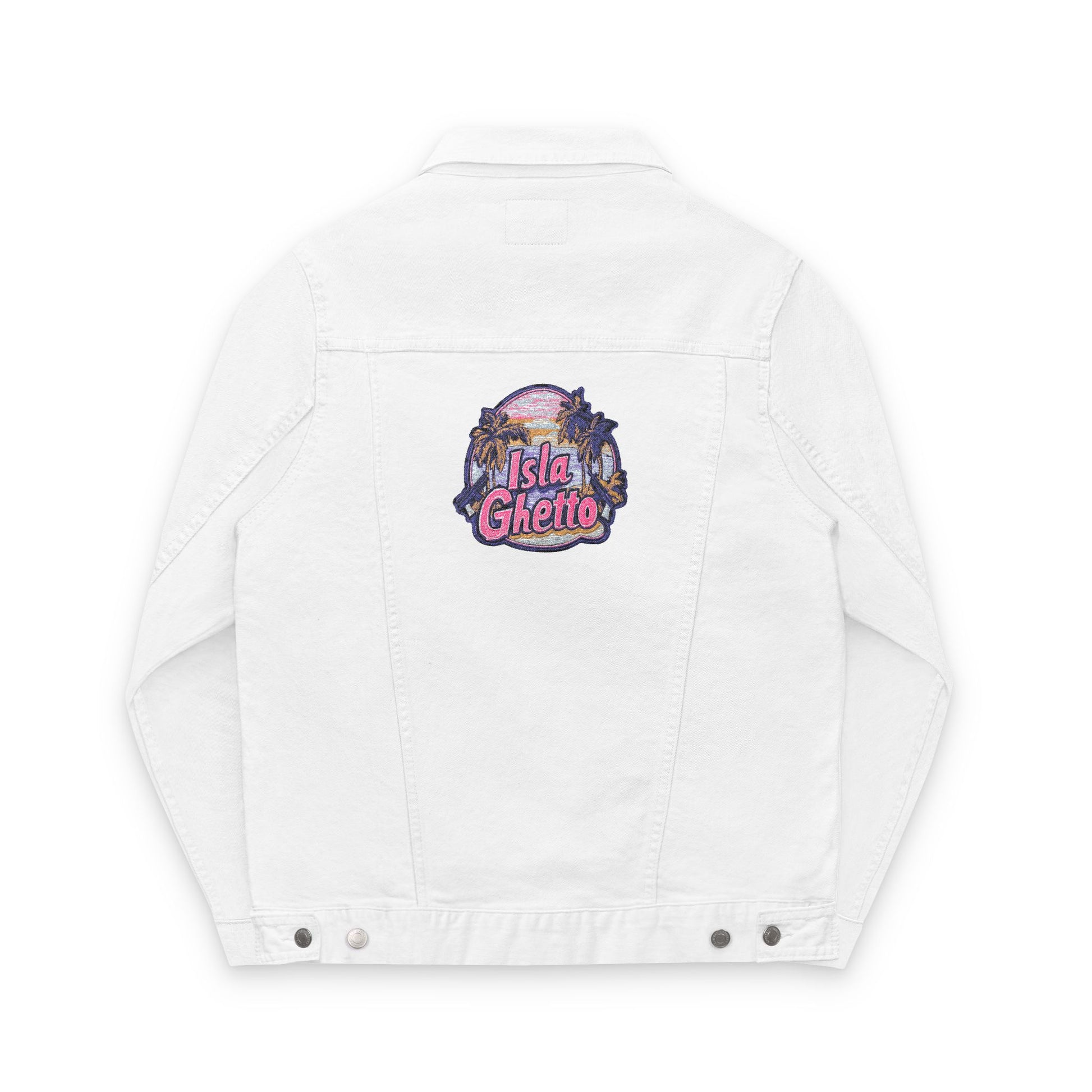 Stylish Embroidered Denim Jacket - ISLA GHETTO "Dime Que Fui Yo"