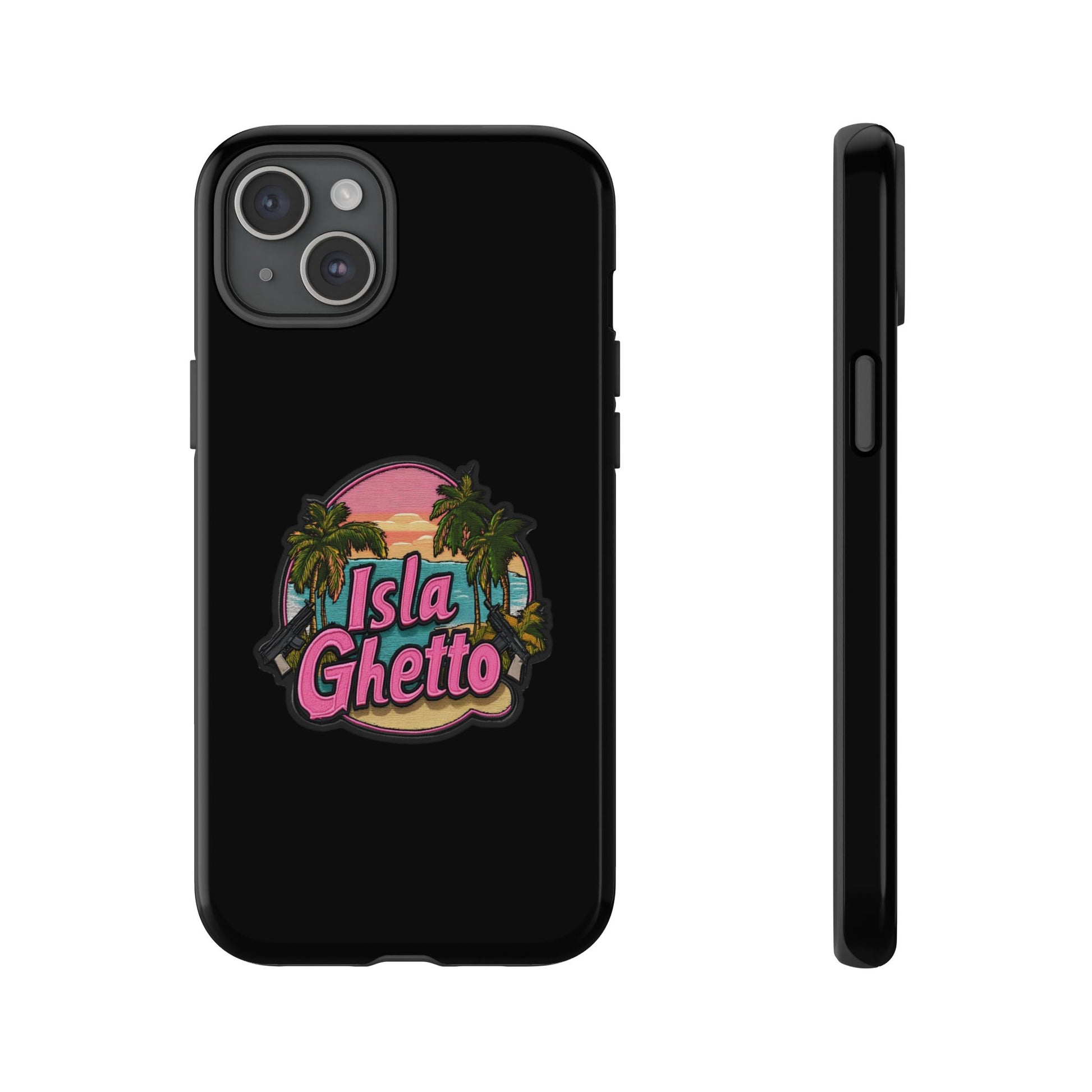 Tough Cases - Isla Ghetto Phone Case, Tropical Vibe, Fun Gift for Beach Lovers, Summer Accessory, Trendy Tech Gear