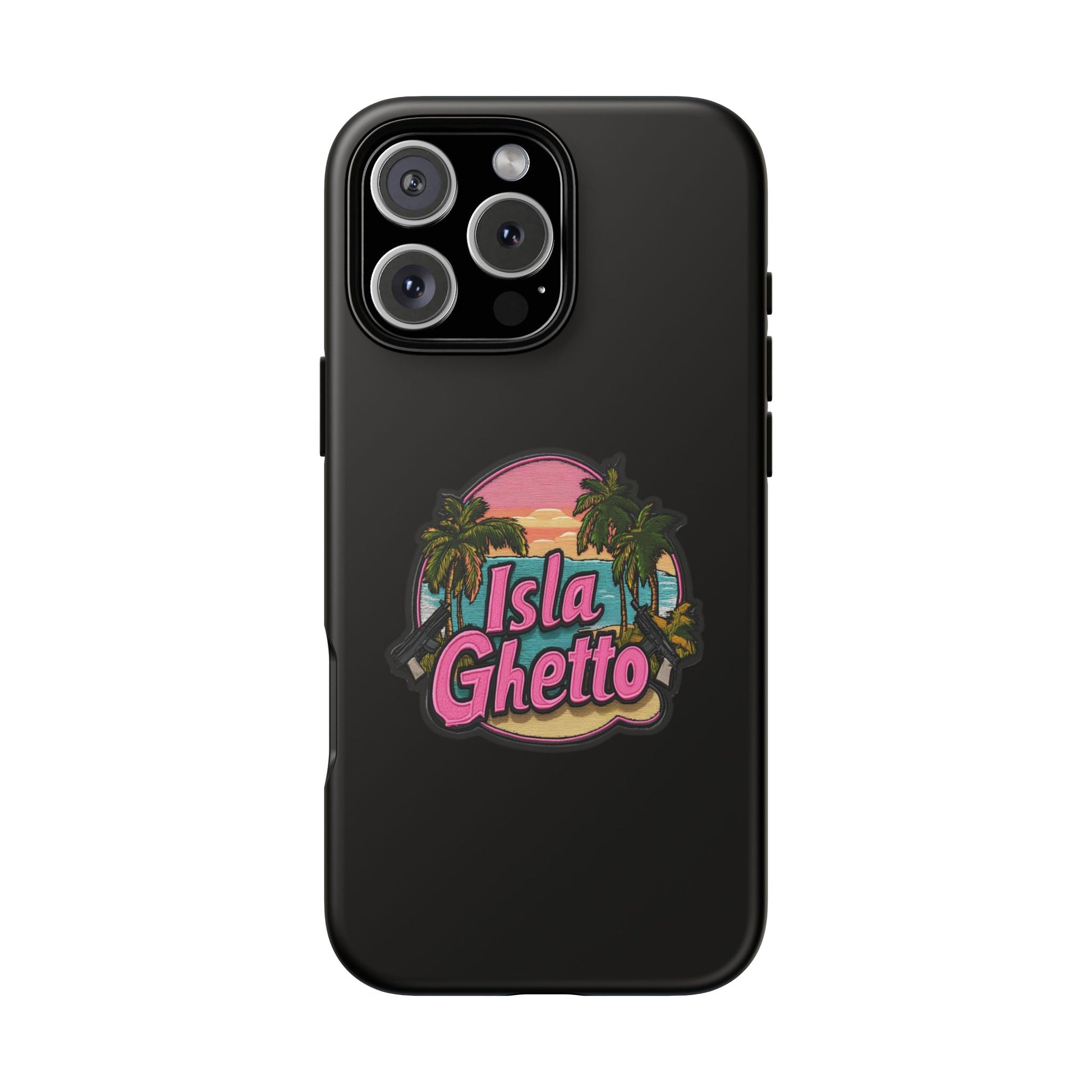 Tough Cases - Isla Ghetto Phone Case, Tropical Vibe, Fun Gift for Beach Lovers, Summer Accessory, Trendy Tech Gear