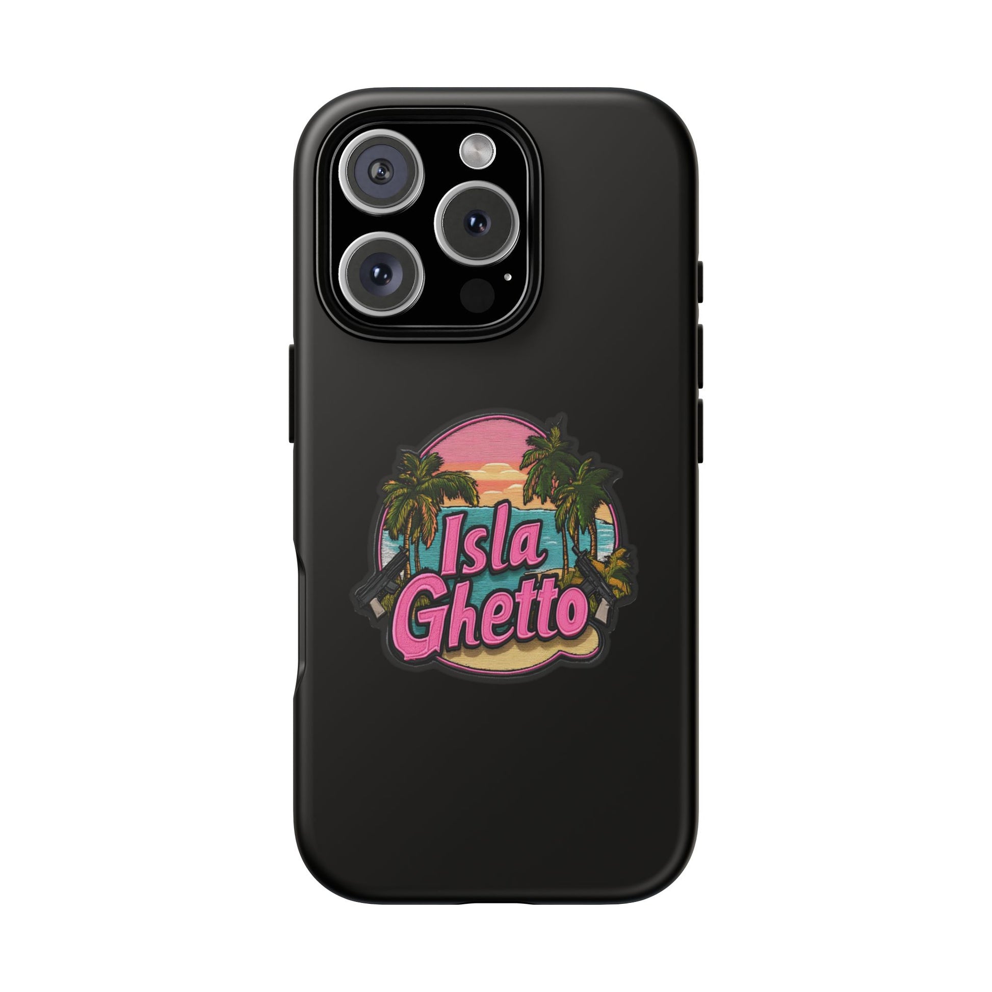 Tough Cases - Isla Ghetto Phone Case, Tropical Vibe, Fun Gift for Beach Lovers, Summer Accessory, Trendy Tech Gear