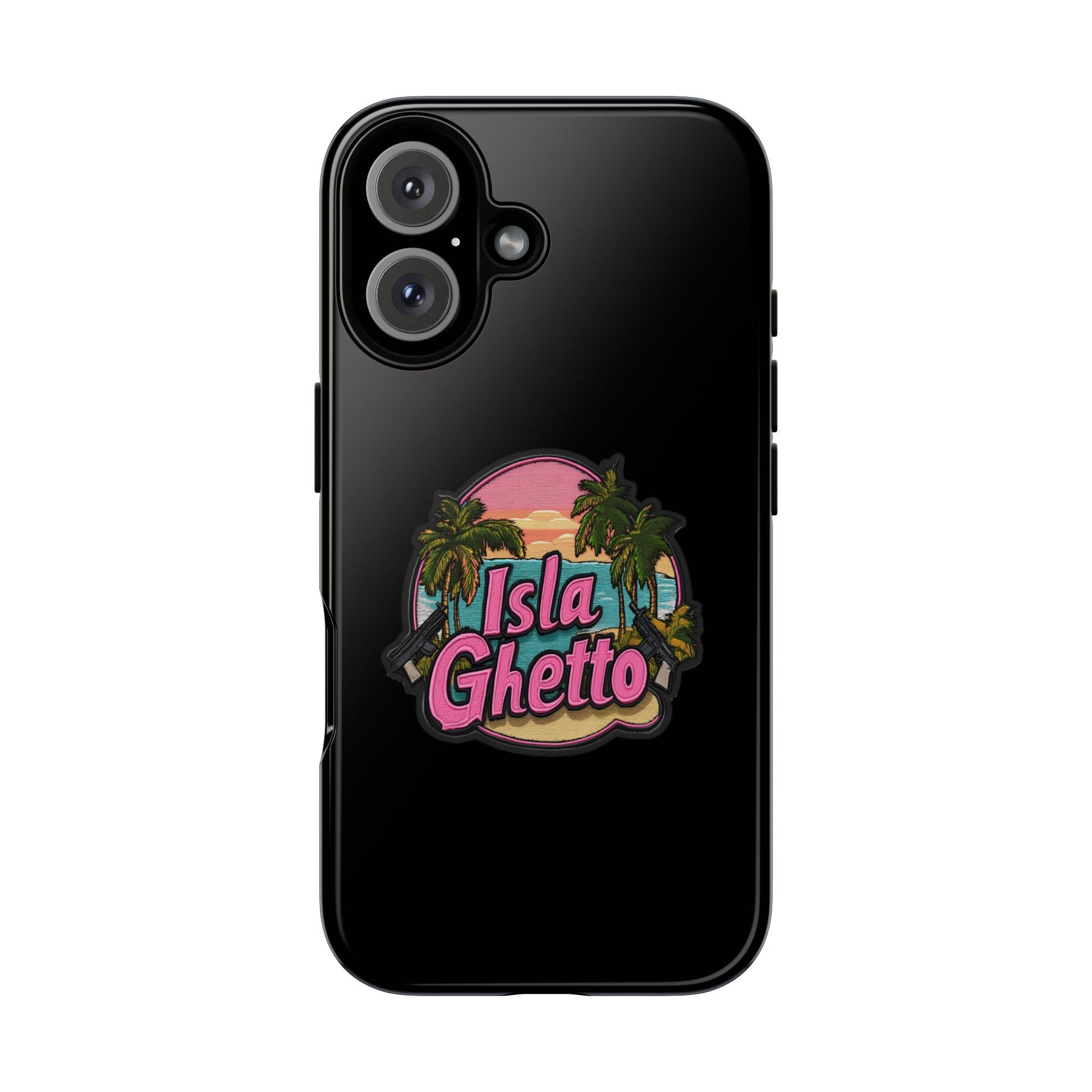 Tough Cases - Isla Ghetto Phone Case, Tropical Vibe, Fun Gift for Beach Lovers, Summer Accessory, Trendy Tech Gear