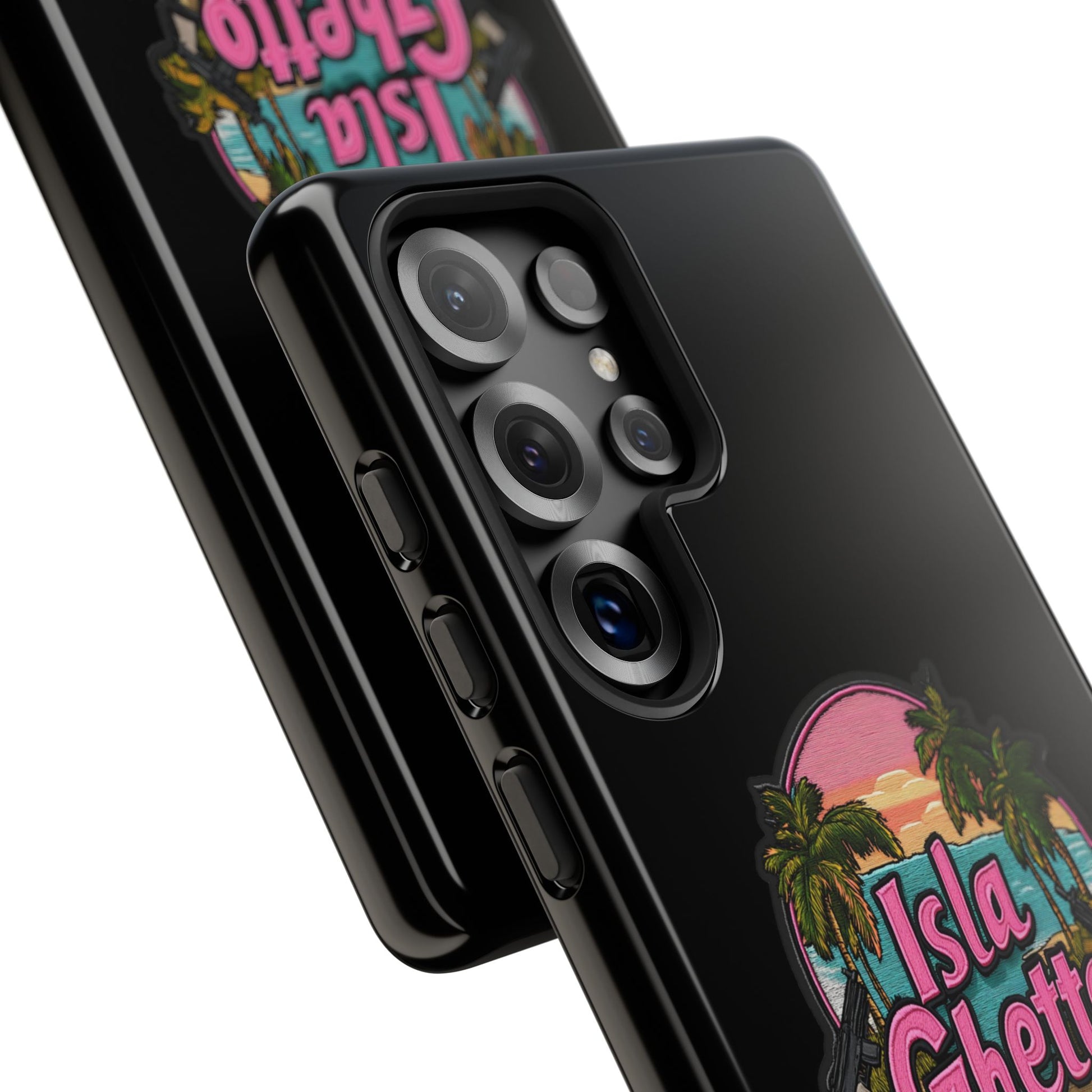 Tough Cases - Isla Ghetto Phone Case, Tropical Vibe, Fun Gift for Beach Lovers, Summer Accessory, Trendy Tech Gear