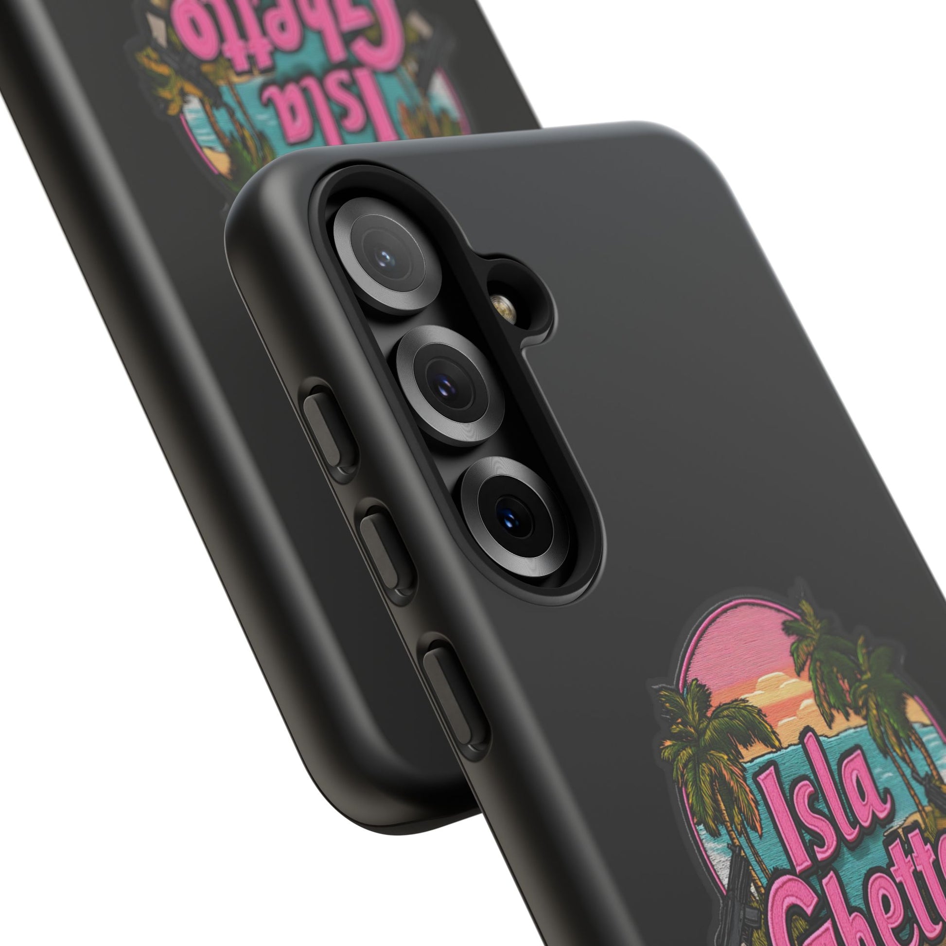 Tough Cases - Isla Ghetto Phone Case, Tropical Vibe, Fun Gift for Beach Lovers, Summer Accessory, Trendy Tech Gear
