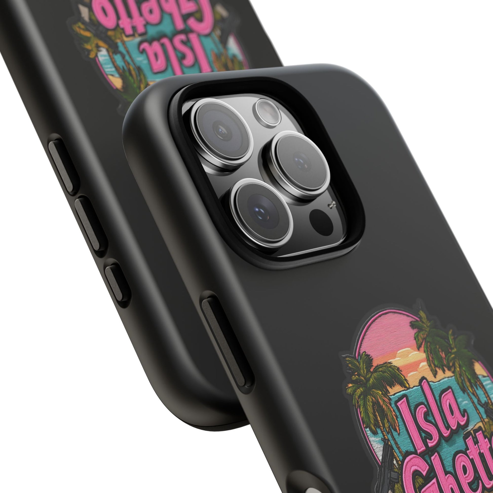Tough Cases - Isla Ghetto Phone Case, Tropical Vibe, Fun Gift for Beach Lovers, Summer Accessory, Trendy Tech Gear