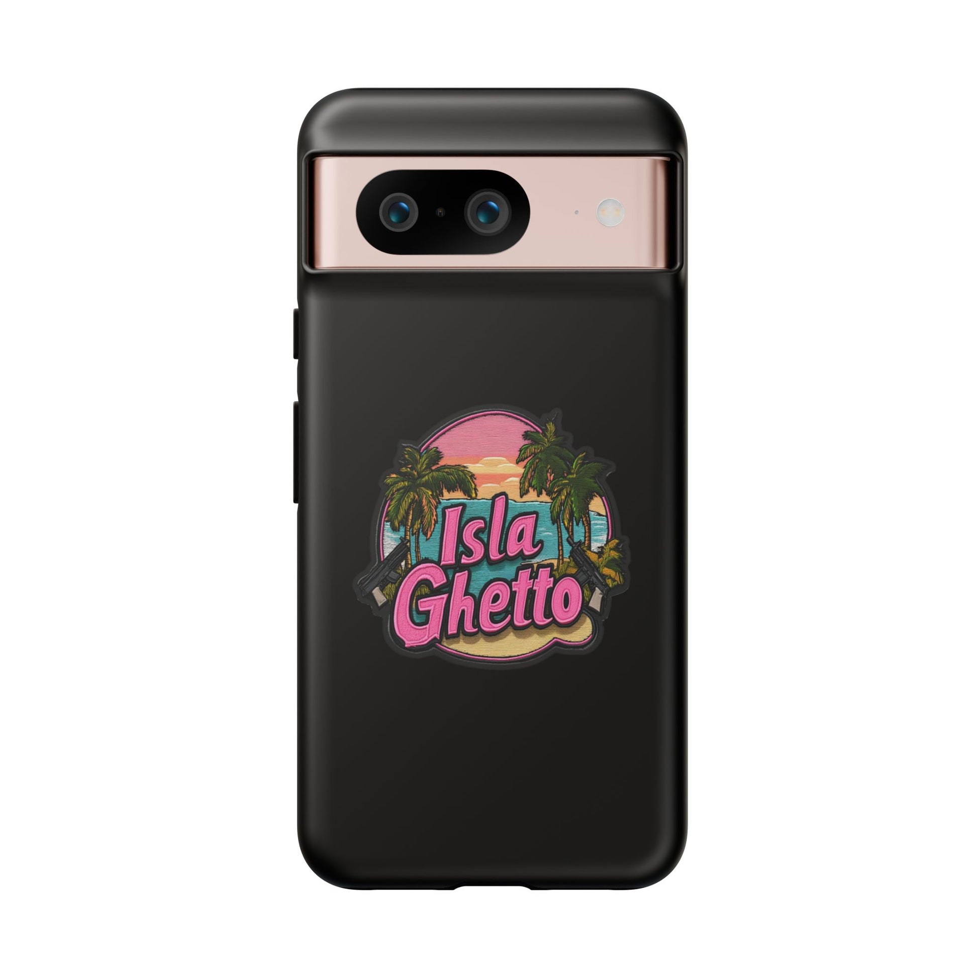 Tough Cases - Isla Ghetto Phone Case, Tropical Vibe, Fun Gift for Beach Lovers, Summer Accessory, Trendy Tech Gear