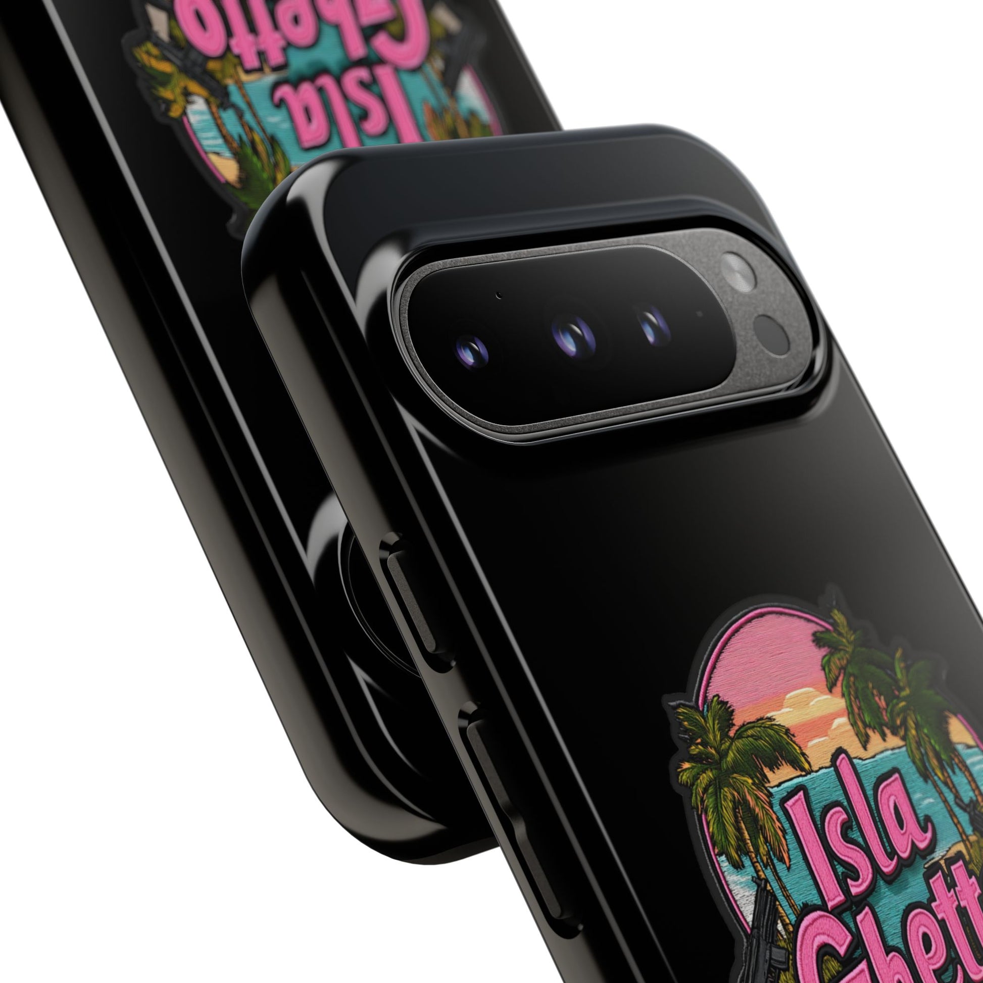 Tough Cases - Isla Ghetto Phone Case, Tropical Vibe, Fun Gift for Beach Lovers, Summer Accessory, Trendy Tech Gear