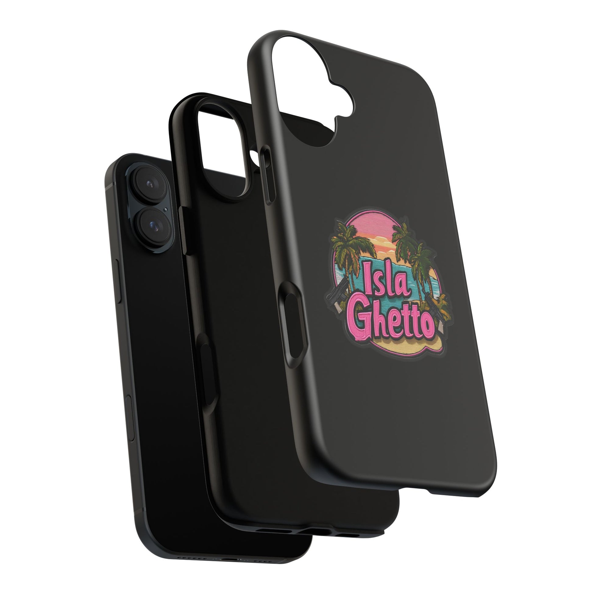 Tough Cases - Isla Ghetto Phone Case, Tropical Vibe, Fun Gift for Beach Lovers, Summer Accessory, Trendy Tech Gear