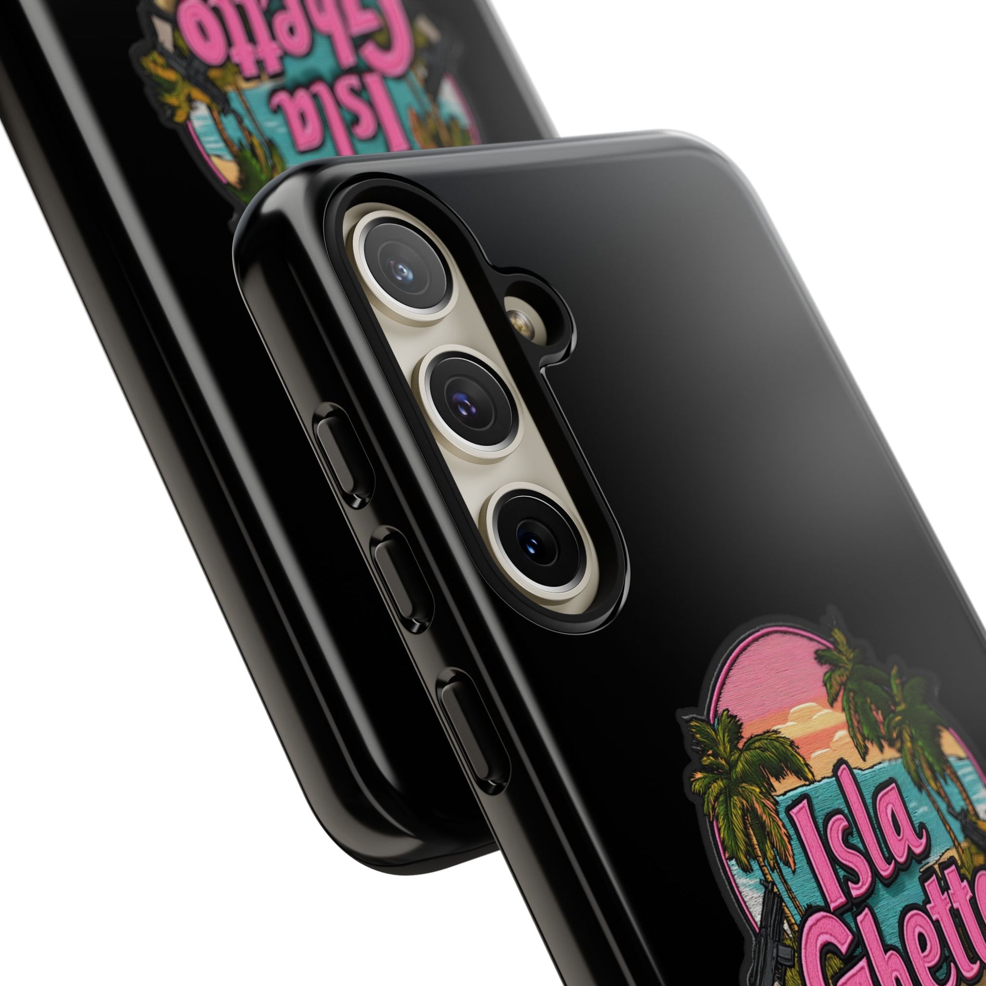 Tough Cases - Isla Ghetto Phone Case, Tropical Vibe, Fun Gift for Beach Lovers, Summer Accessory, Trendy Tech Gear
