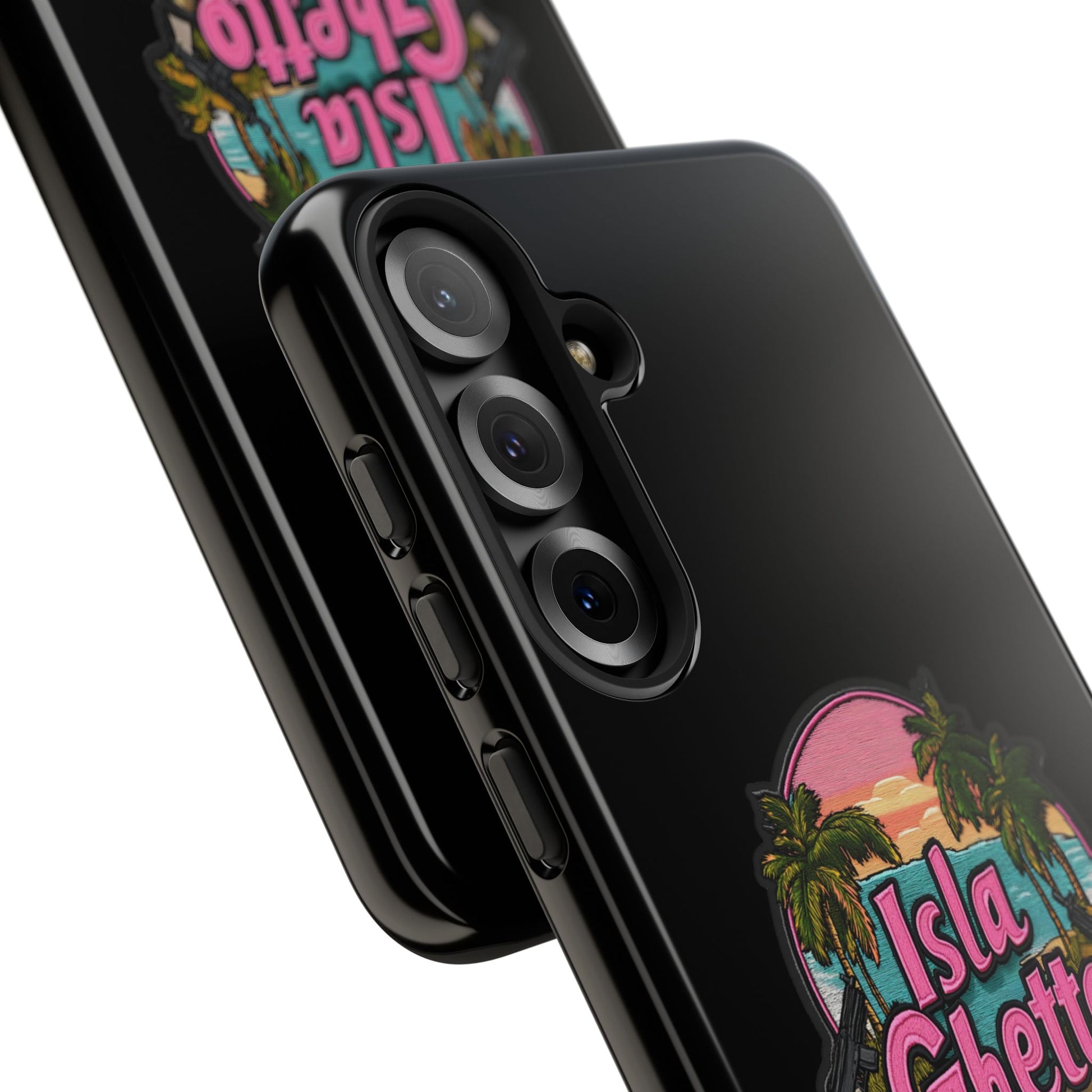 Tough Cases - Isla Ghetto Phone Case, Tropical Vibe, Fun Gift for Beach Lovers, Summer Accessory, Trendy Tech Gear