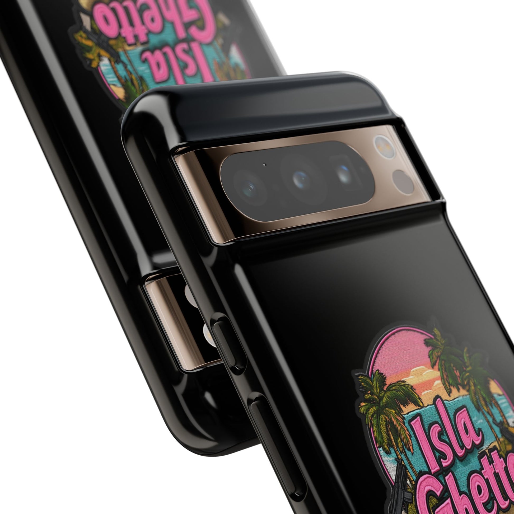 Tough Cases - Isla Ghetto Phone Case, Tropical Vibe, Fun Gift for Beach Lovers, Summer Accessory, Trendy Tech Gear