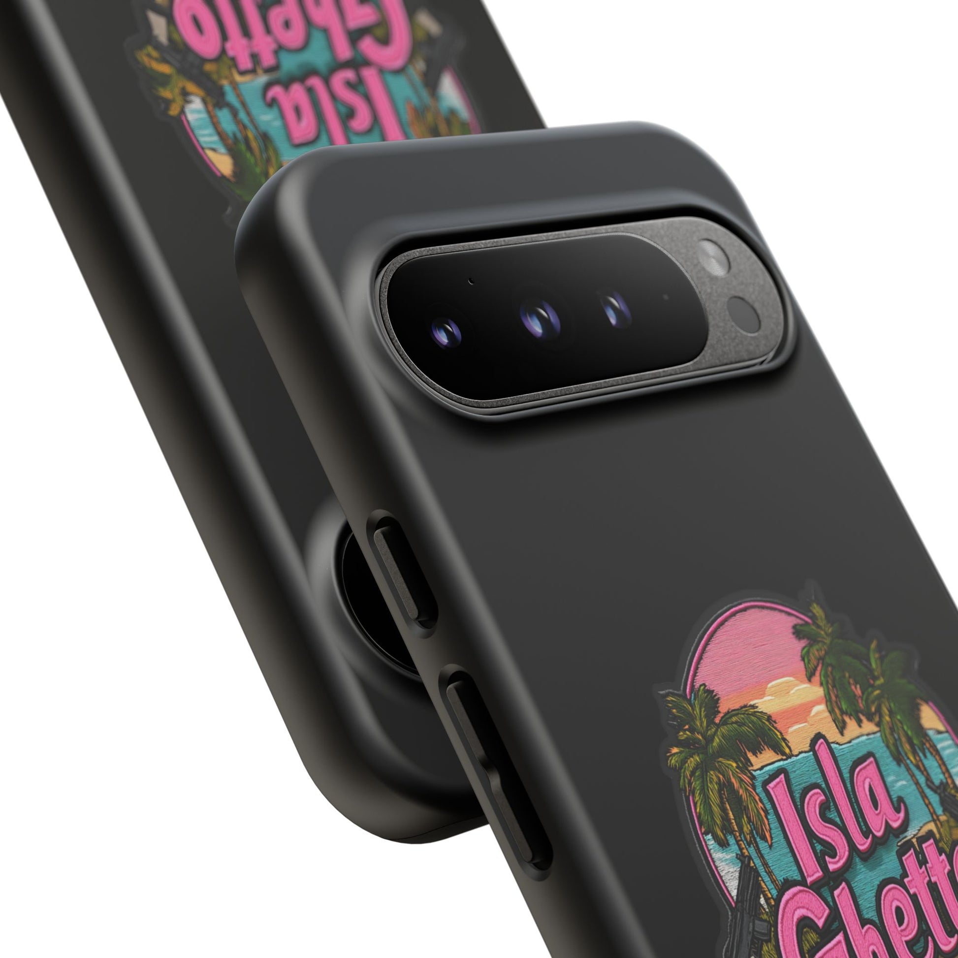 Tough Cases - Isla Ghetto Phone Case, Tropical Vibe, Fun Gift for Beach Lovers, Summer Accessory, Trendy Tech Gear