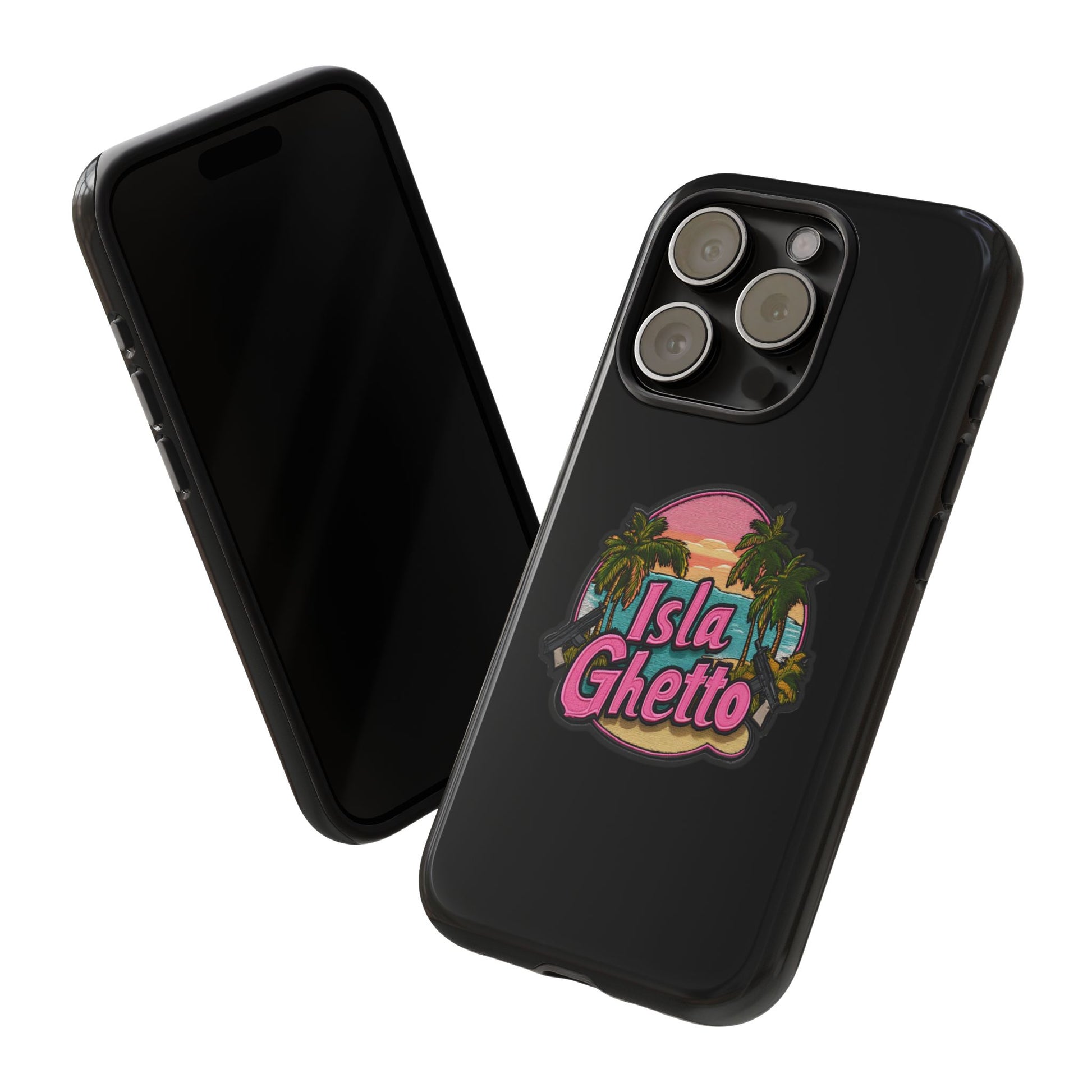 Tough Cases - Isla Ghetto Phone Case, Tropical Vibe, Fun Gift for Beach Lovers, Summer Accessory, Trendy Tech Gear