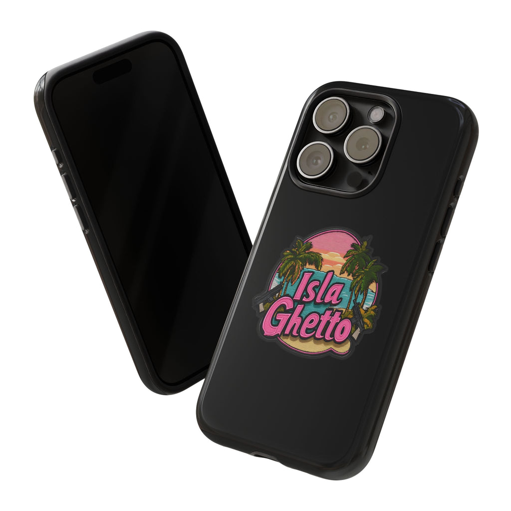 Tough Cases - Isla Ghetto Phone Case, Tropical Vibe, Fun Gift for Beach Lovers, Summer Accessory, Trendy Tech Gear