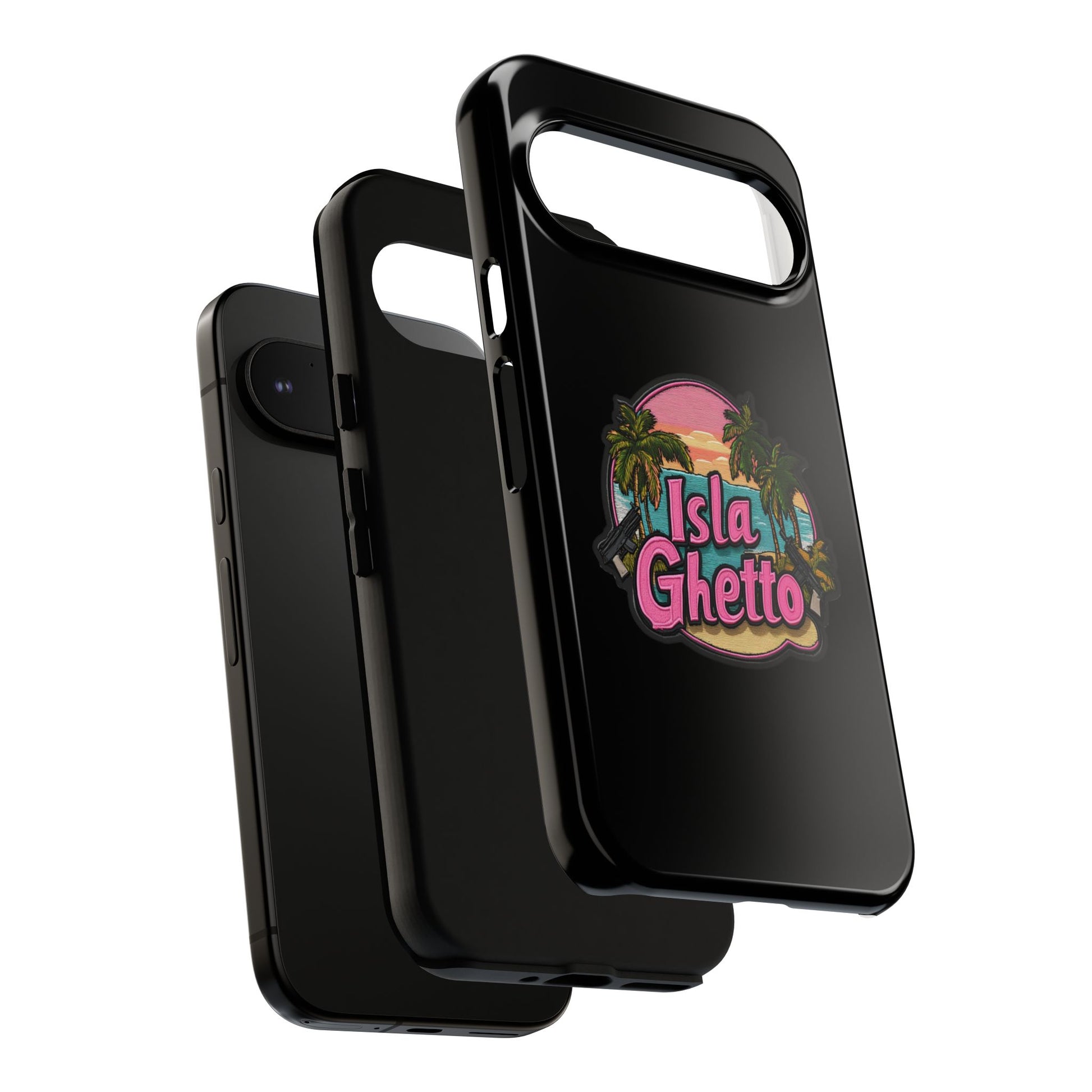 Tough Cases - Isla Ghetto Phone Case, Tropical Vibe, Fun Gift for Beach Lovers, Summer Accessory, Trendy Tech Gear
