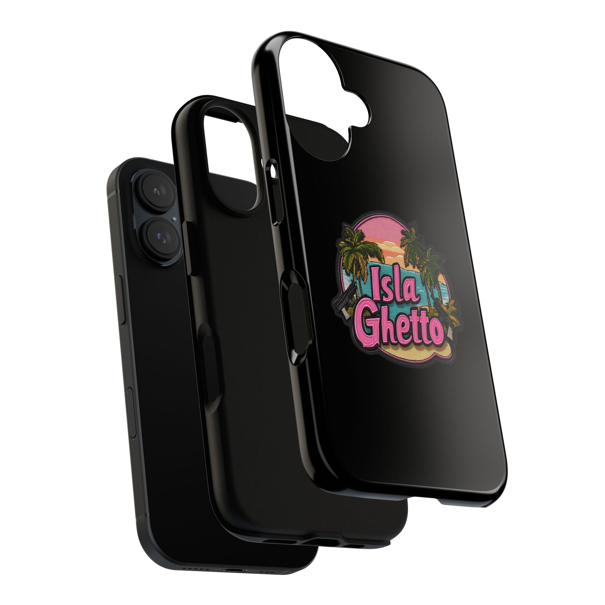 Tough Cases - Isla Ghetto Phone Case, Tropical Vibe, Fun Gift for Beach Lovers, Summer Accessory, Trendy Tech Gear