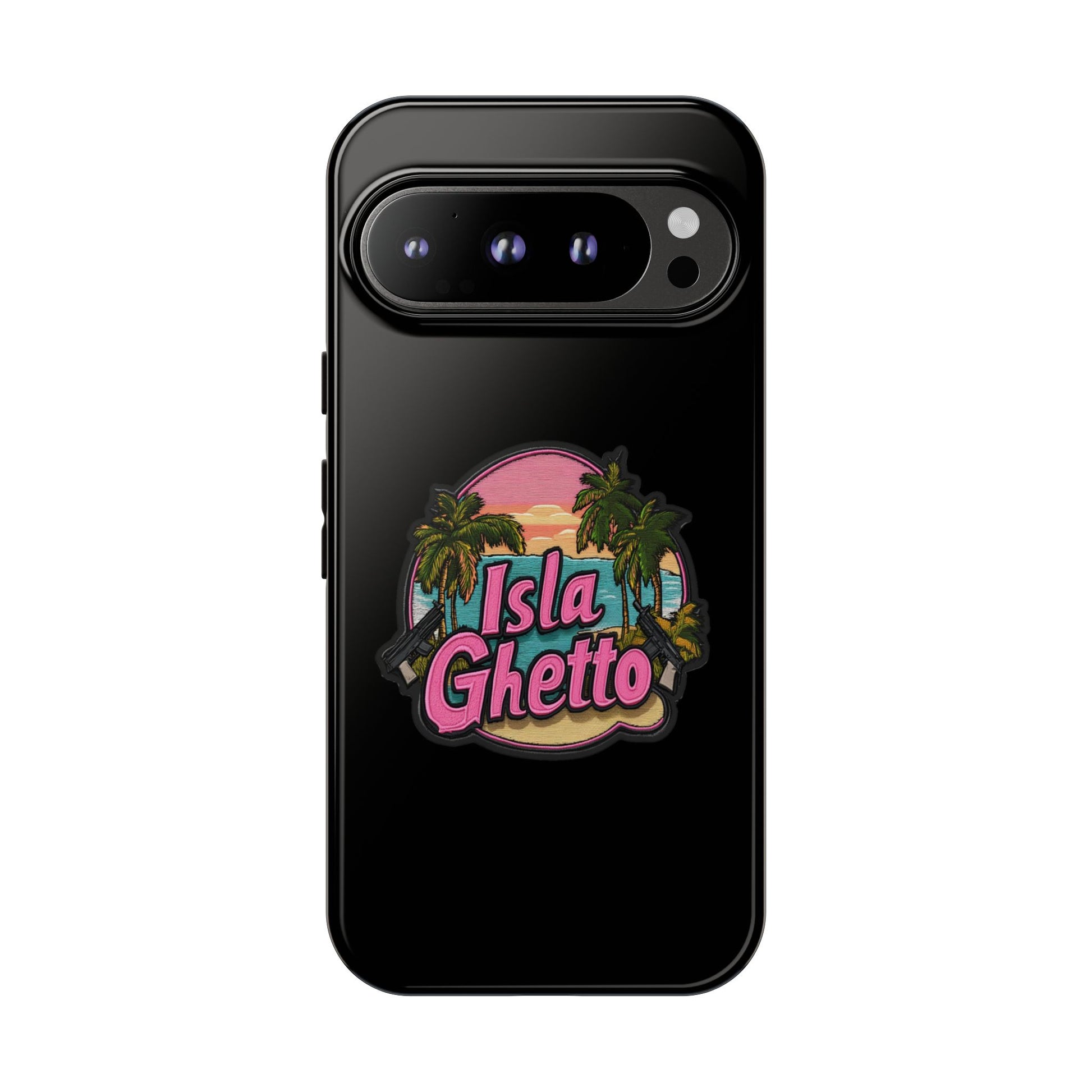Tough Cases - Isla Ghetto Phone Case, Tropical Vibe, Fun Gift for Beach Lovers, Summer Accessory, Trendy Tech Gear
