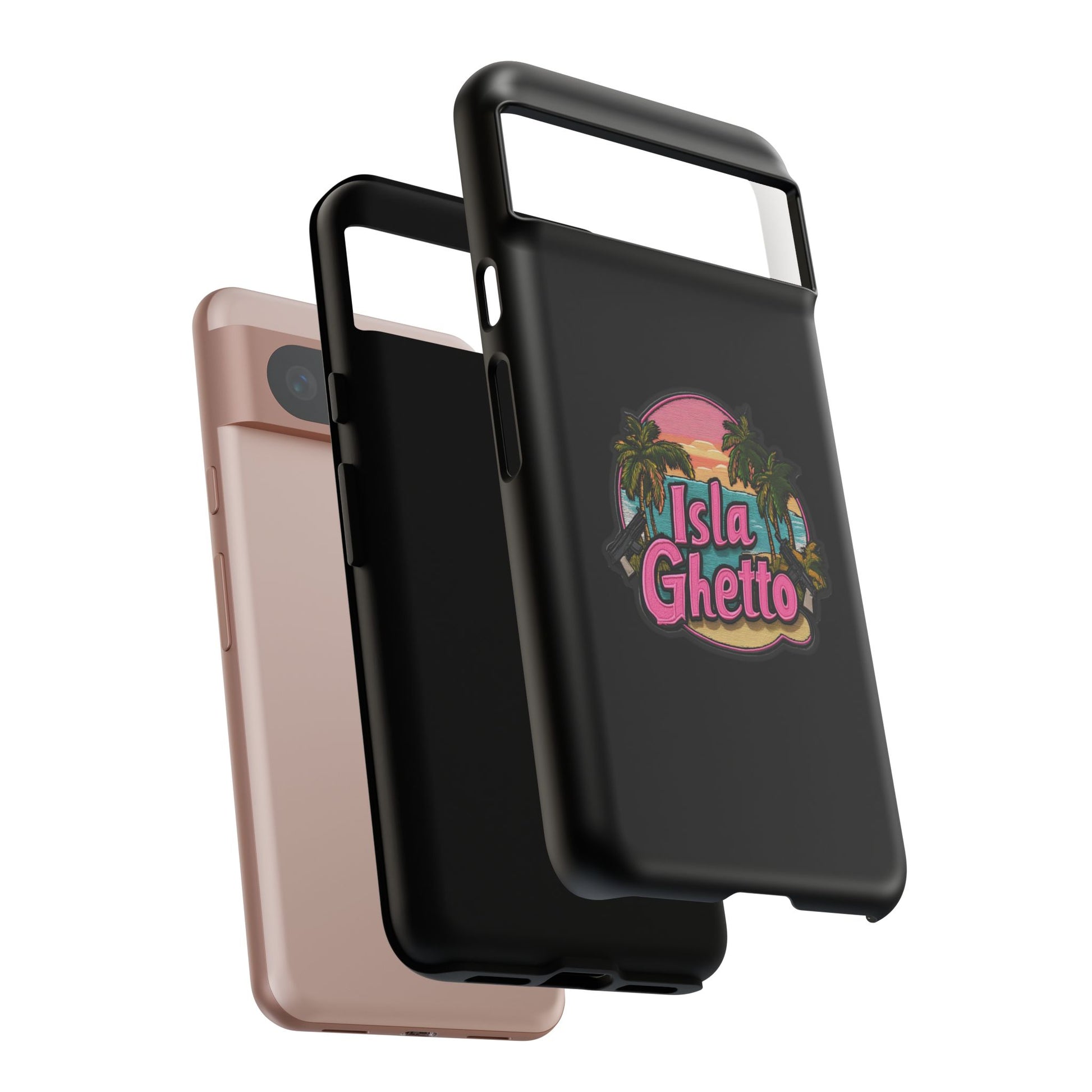 Tough Cases - Isla Ghetto Phone Case, Tropical Vibe, Fun Gift for Beach Lovers, Summer Accessory, Trendy Tech Gear
