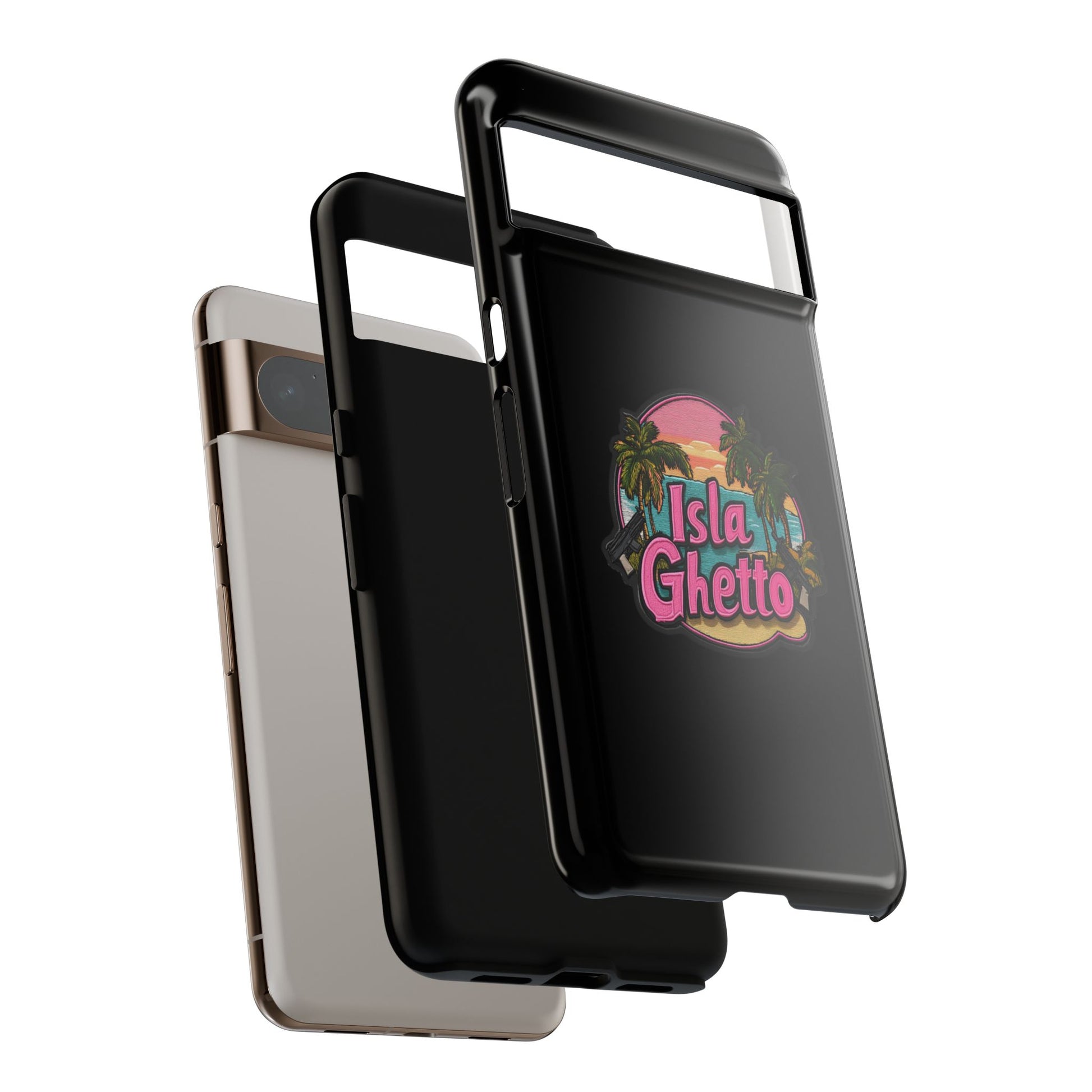 Tough Cases - Isla Ghetto Phone Case, Tropical Vibe, Fun Gift for Beach Lovers, Summer Accessory, Trendy Tech Gear