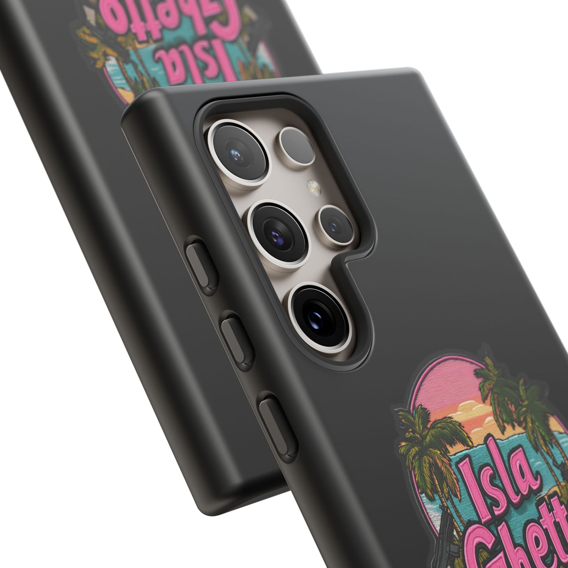 Tough Cases - Isla Ghetto Phone Case, Tropical Vibe, Fun Gift for Beach Lovers, Summer Accessory, Trendy Tech Gear