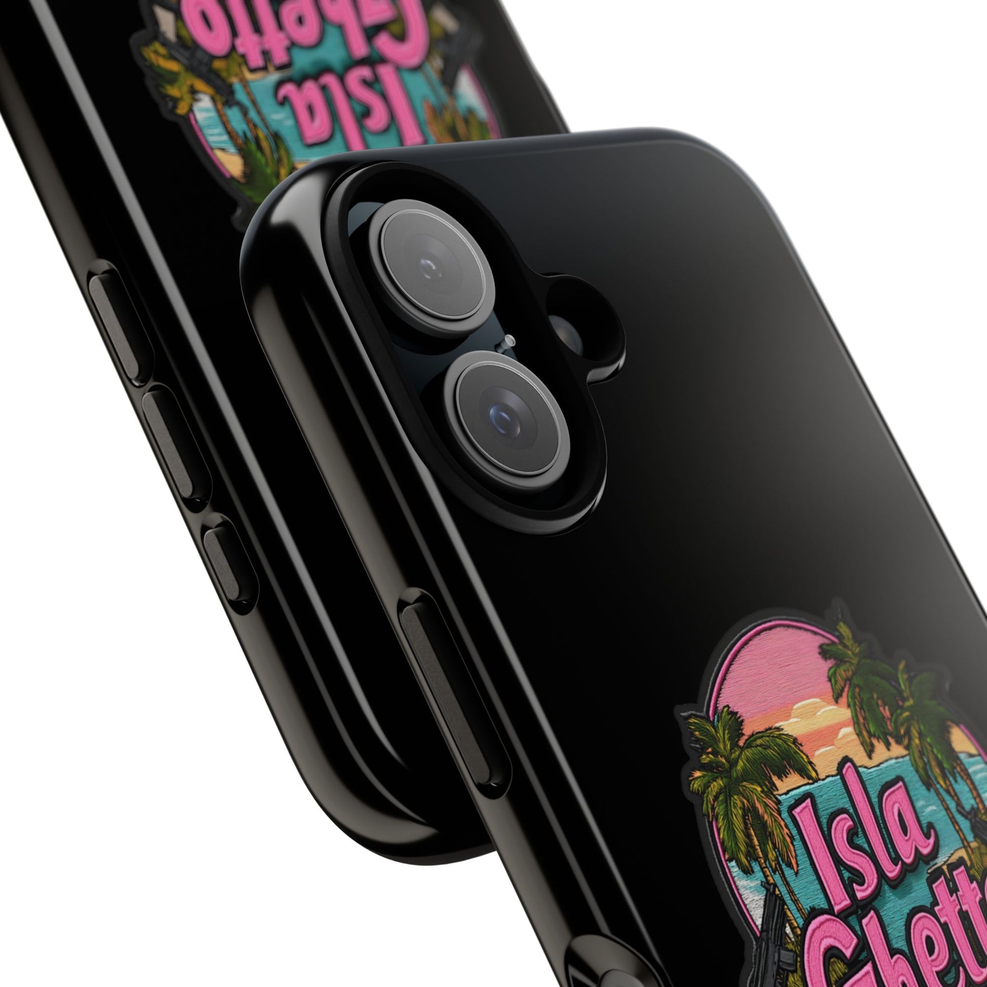 Tough Cases - Isla Ghetto Phone Case, Tropical Vibe, Fun Gift for Beach Lovers, Summer Accessory, Trendy Tech Gear