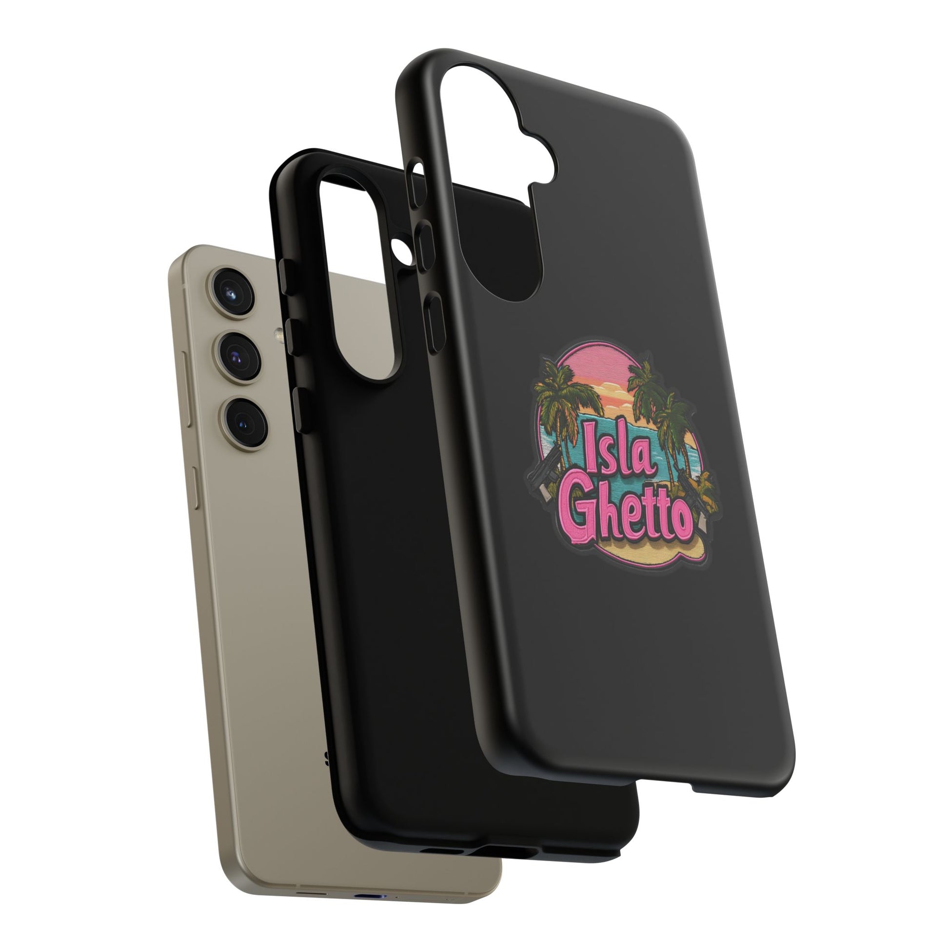 Tough Cases - Isla Ghetto Phone Case, Tropical Vibe, Fun Gift for Beach Lovers, Summer Accessory, Trendy Tech Gear