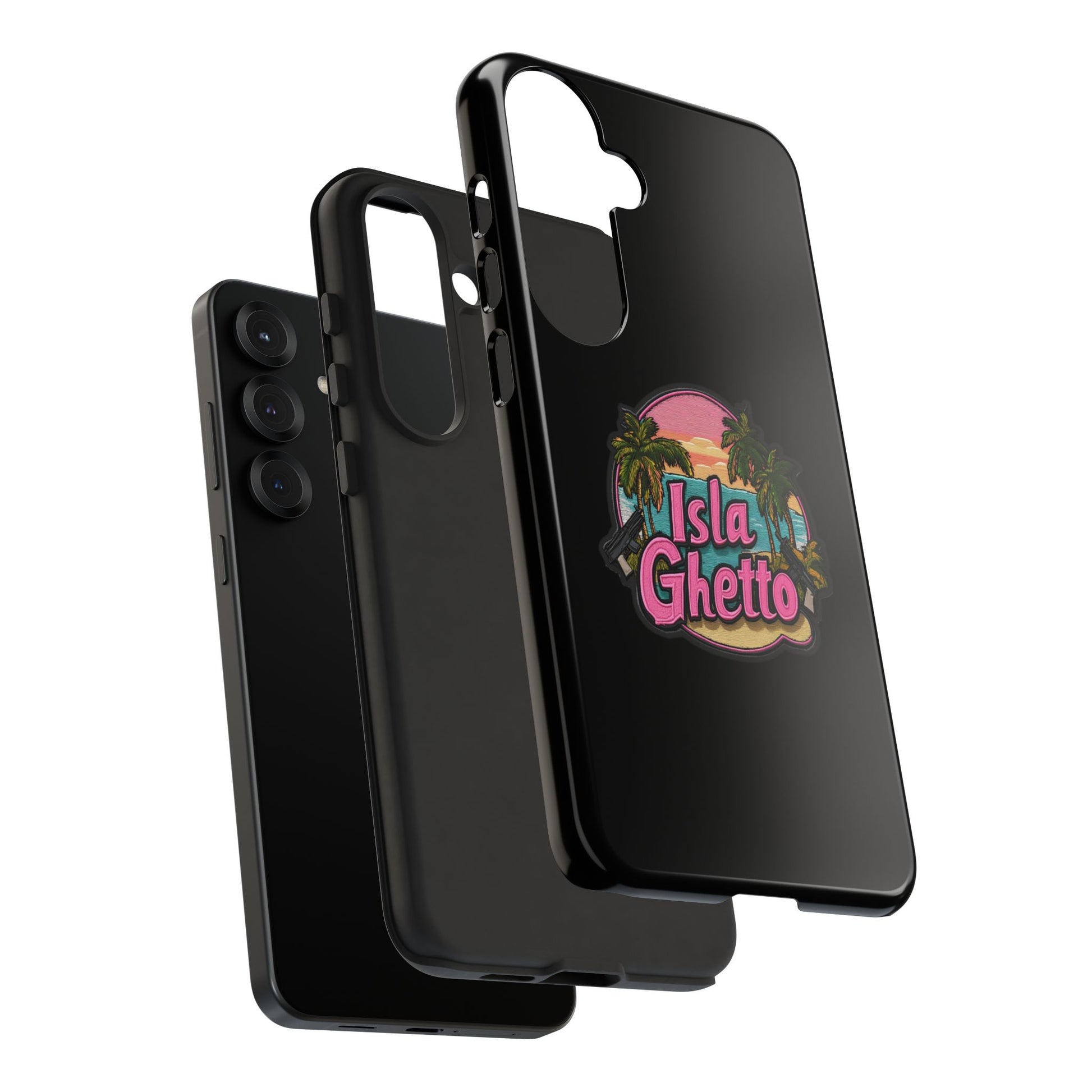 Tough Cases - Isla Ghetto Phone Case, Tropical Vibe, Fun Gift for Beach Lovers, Summer Accessory, Trendy Tech Gear