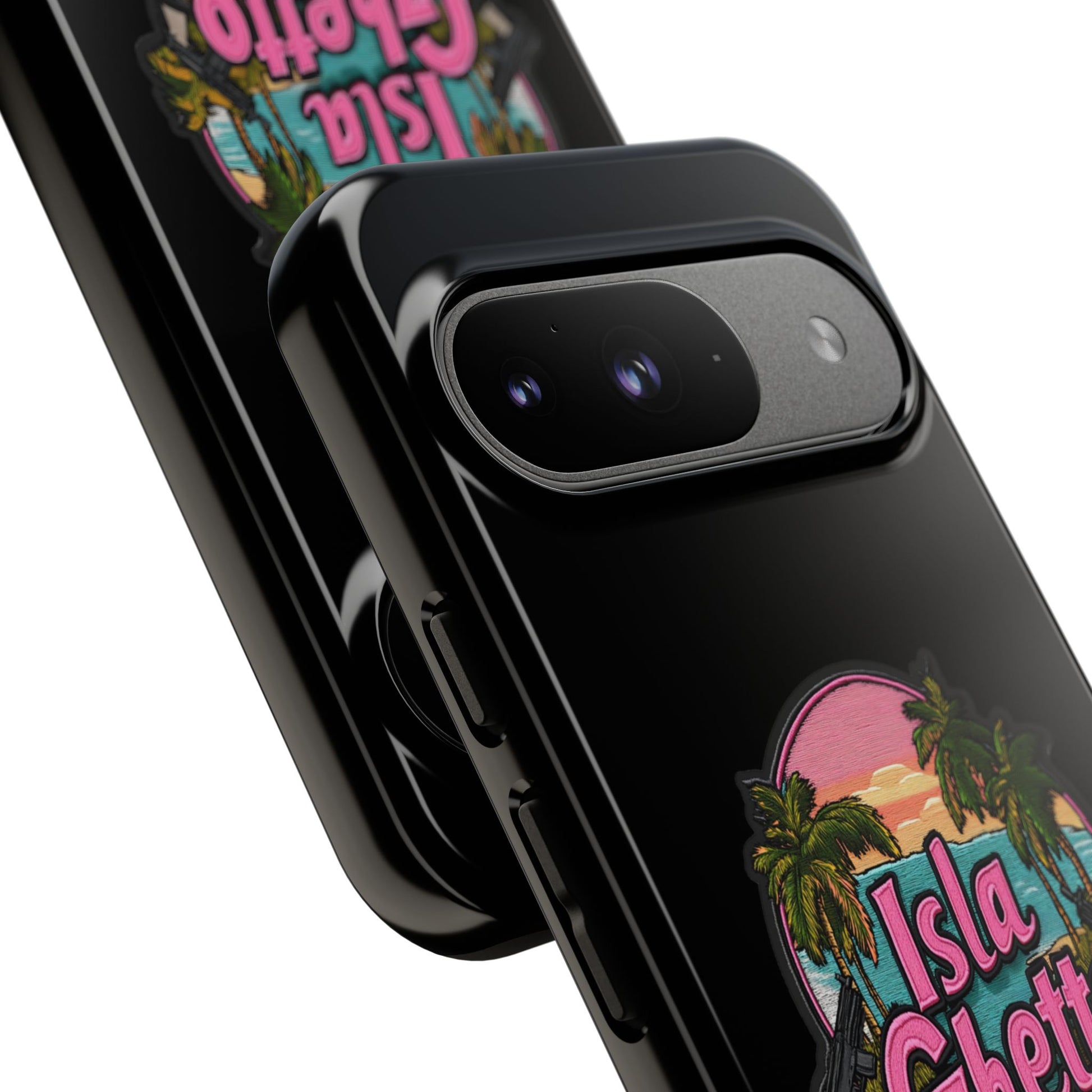 Tough Cases - Isla Ghetto Phone Case, Tropical Vibe, Fun Gift for Beach Lovers, Summer Accessory, Trendy Tech Gear