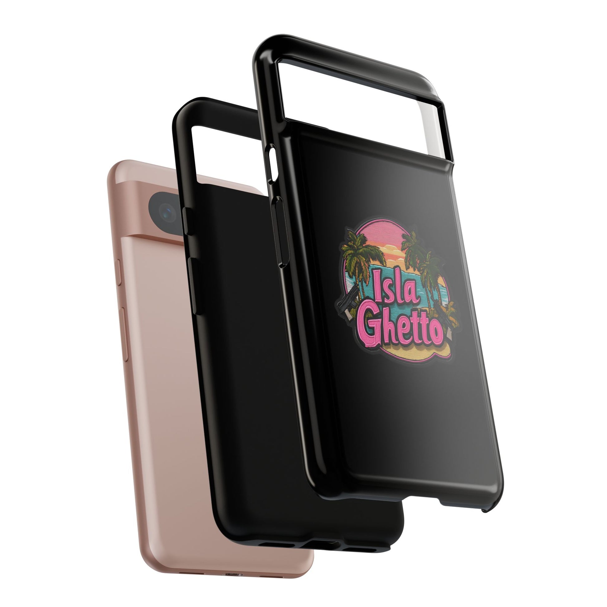 Tough Cases - Isla Ghetto Phone Case, Tropical Vibe, Fun Gift for Beach Lovers, Summer Accessory, Trendy Tech Gear