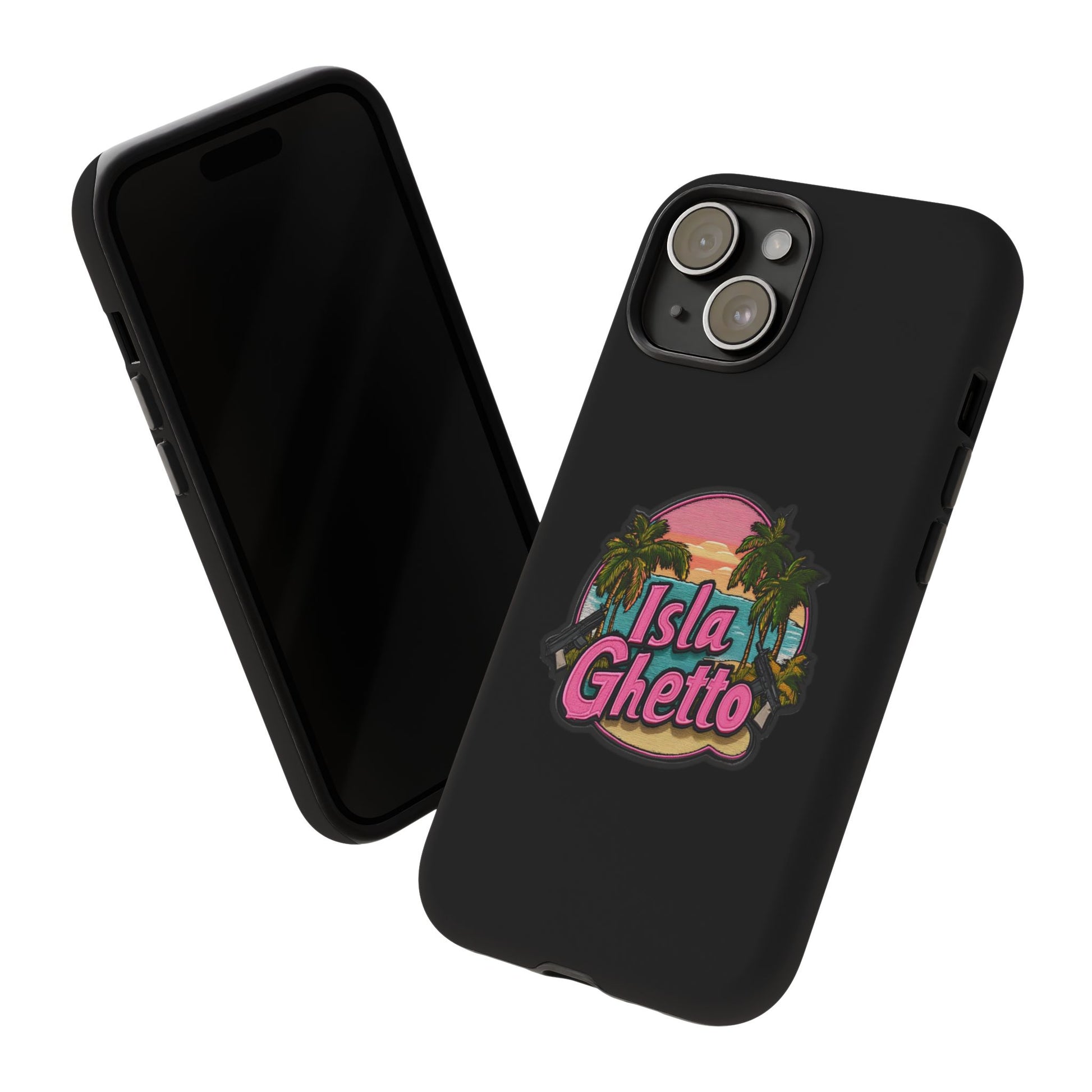 Tough Cases - Isla Ghetto Phone Case, Tropical Vibe, Fun Gift for Beach Lovers, Summer Accessory, Trendy Tech Gear