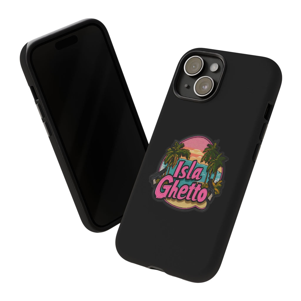 Tough Cases - Isla Ghetto Phone Case, Tropical Vibe, Fun Gift for Beach Lovers, Summer Accessory, Trendy Tech Gear