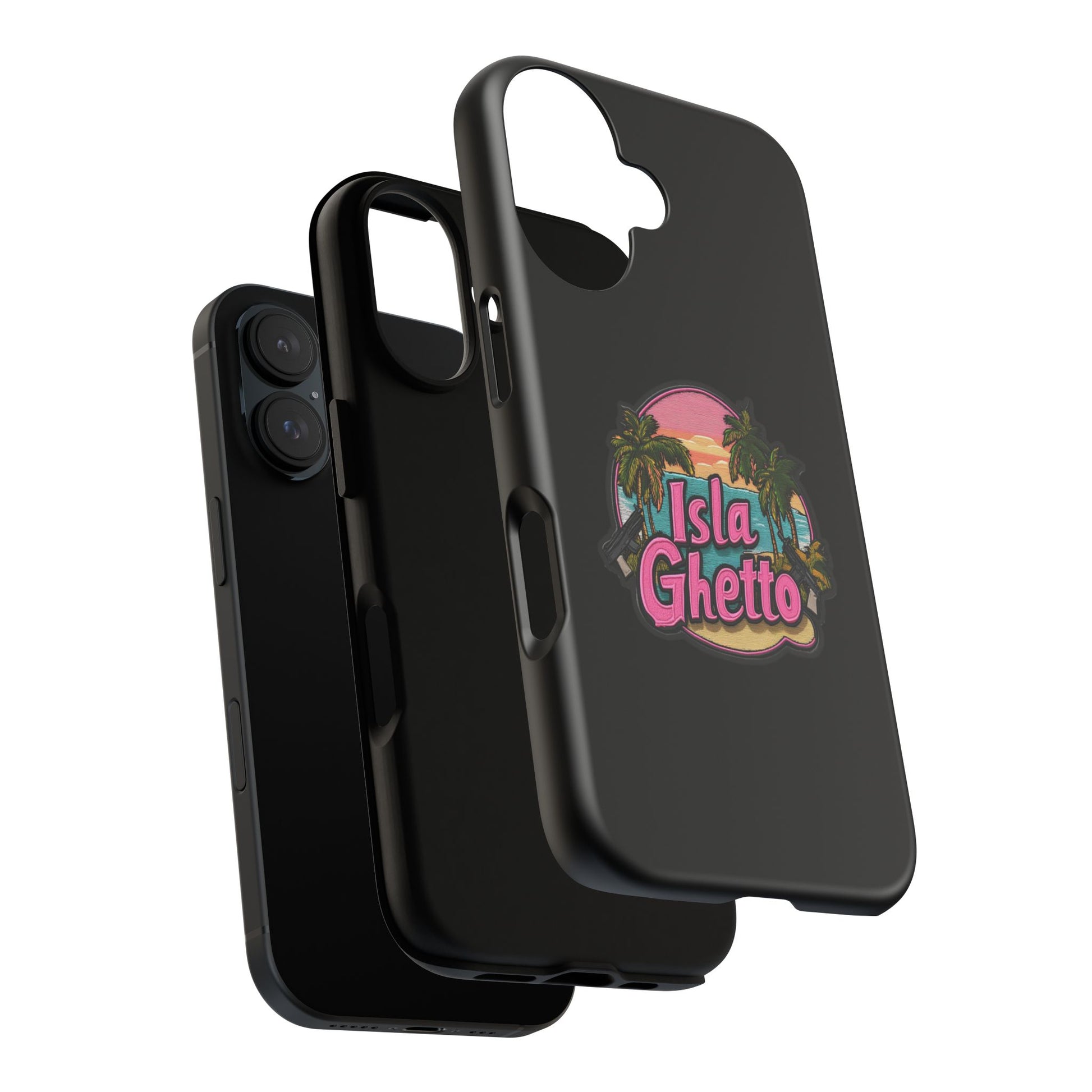 Tough Cases - Isla Ghetto Phone Case, Tropical Vibe, Fun Gift for Beach Lovers, Summer Accessory, Trendy Tech Gear