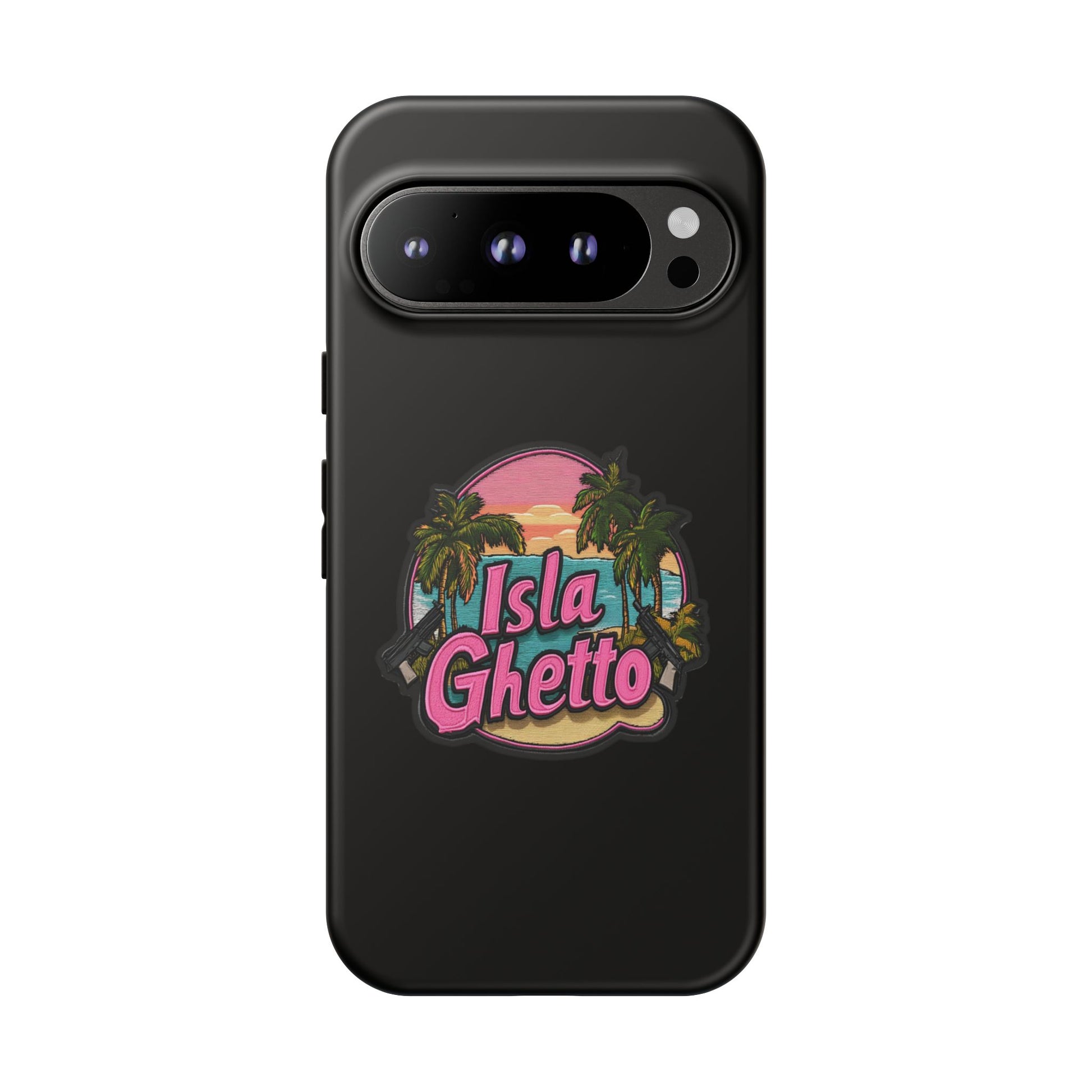 Tough Cases - Isla Ghetto Phone Case, Tropical Vibe, Fun Gift for Beach Lovers, Summer Accessory, Trendy Tech Gear