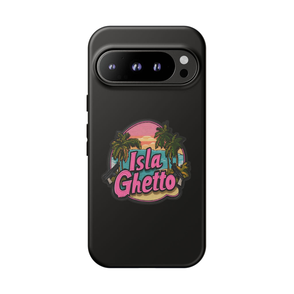 Tough Cases - Isla Ghetto Phone Case, Tropical Vibe, Fun Gift for Beach Lovers, Summer Accessory, Trendy Tech Gear