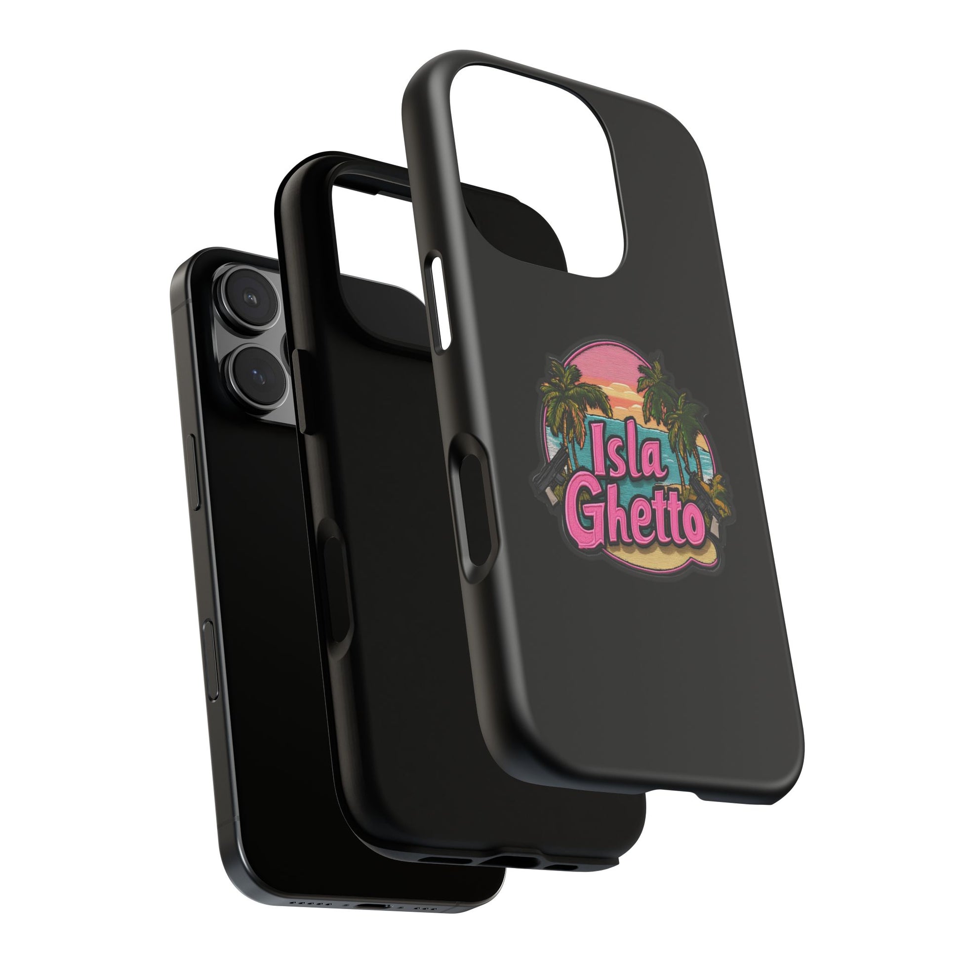 Tough Cases - Isla Ghetto Phone Case, Tropical Vibe, Fun Gift for Beach Lovers, Summer Accessory, Trendy Tech Gear