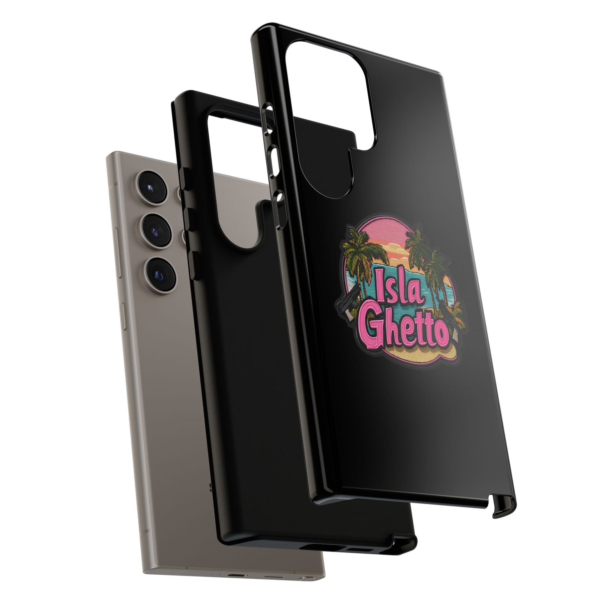 Tough Cases - Isla Ghetto Phone Case, Tropical Vibe, Fun Gift for Beach Lovers, Summer Accessory, Trendy Tech Gear