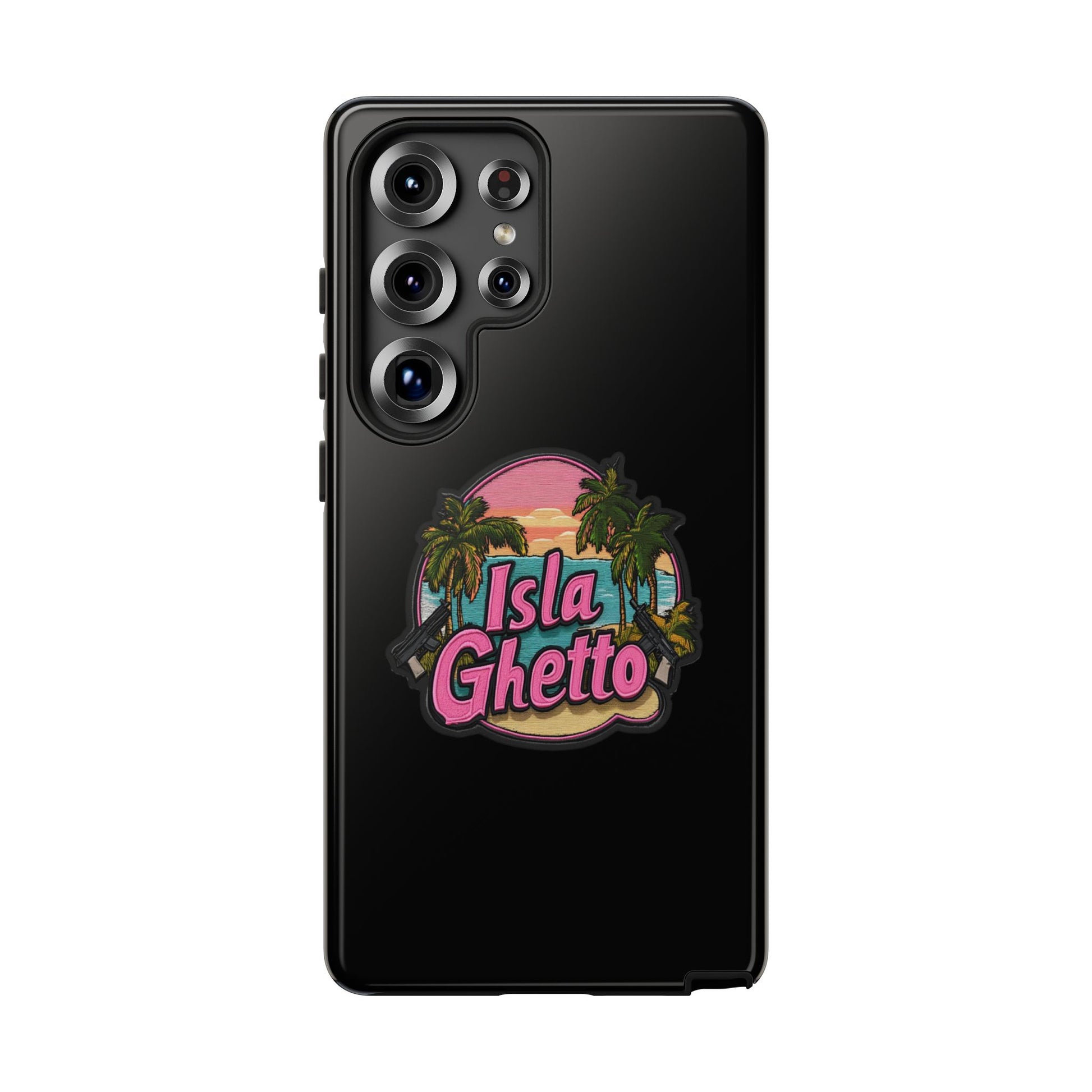 Tough Cases - Isla Ghetto Phone Case, Tropical Vibe, Fun Gift for Beach Lovers, Summer Accessory, Trendy Tech Gear